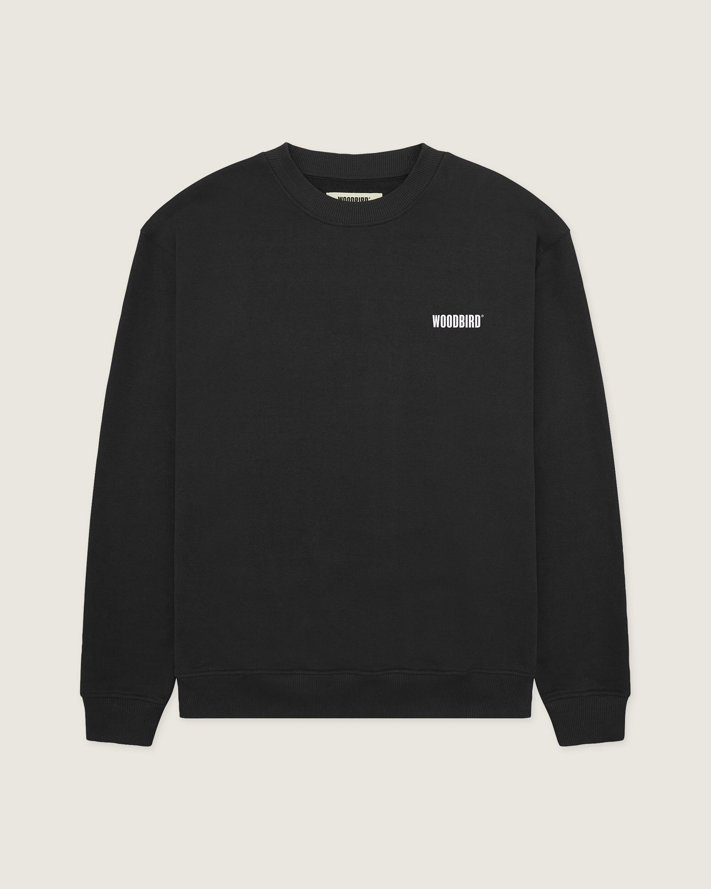 Woodbird WBCane Founded Crew Sweats Black