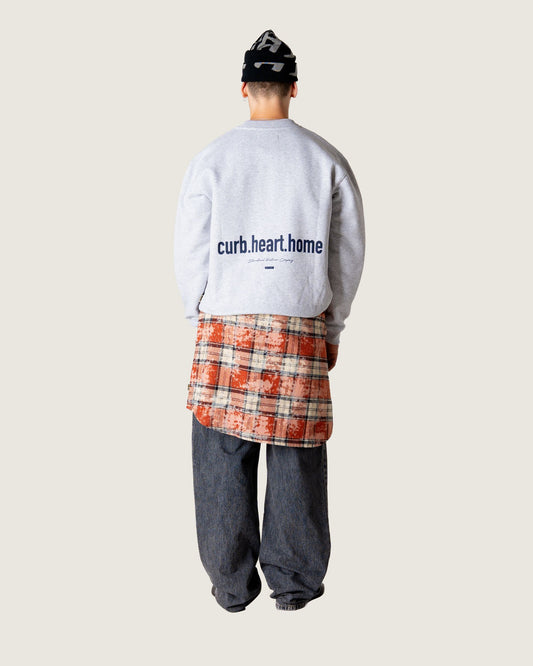 Woodbird WBCane Home Crew Sweats Snow Melange