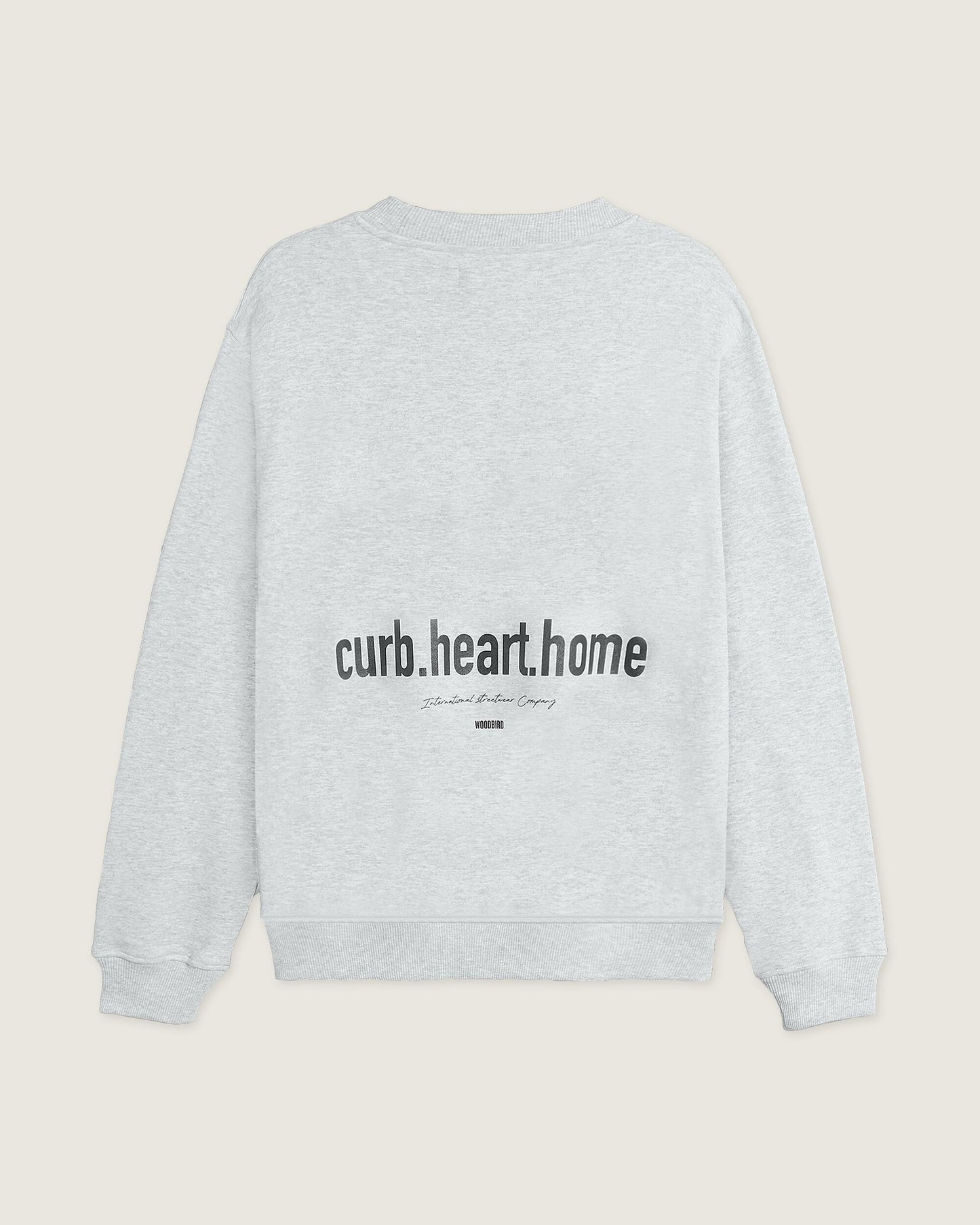 Woodbird WBCane Home Crew Sweats Snow Melange
