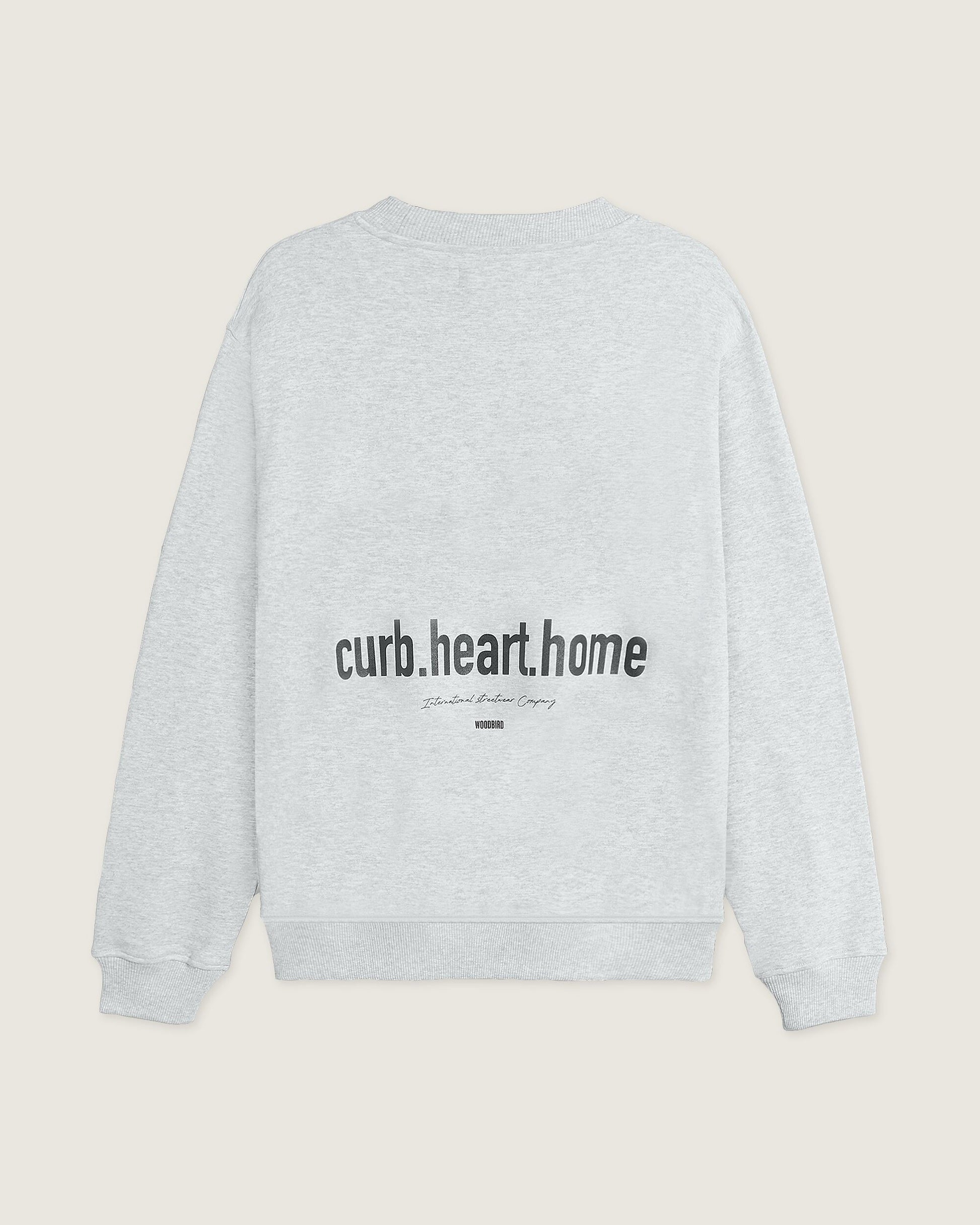 Woodbird WBCane Home Crew Sweats Snow Melange