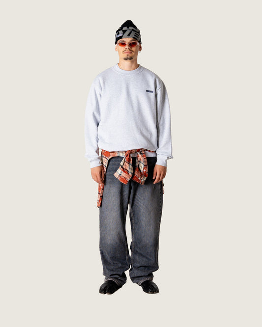Woodbird WBCane Home Crew Sweats Snow Melange