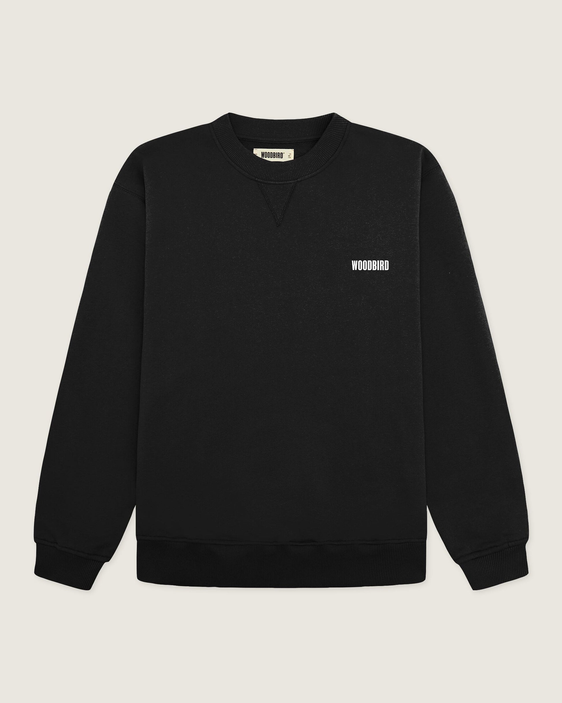 Woodbird WBCane Ming Crew Sweats Black
