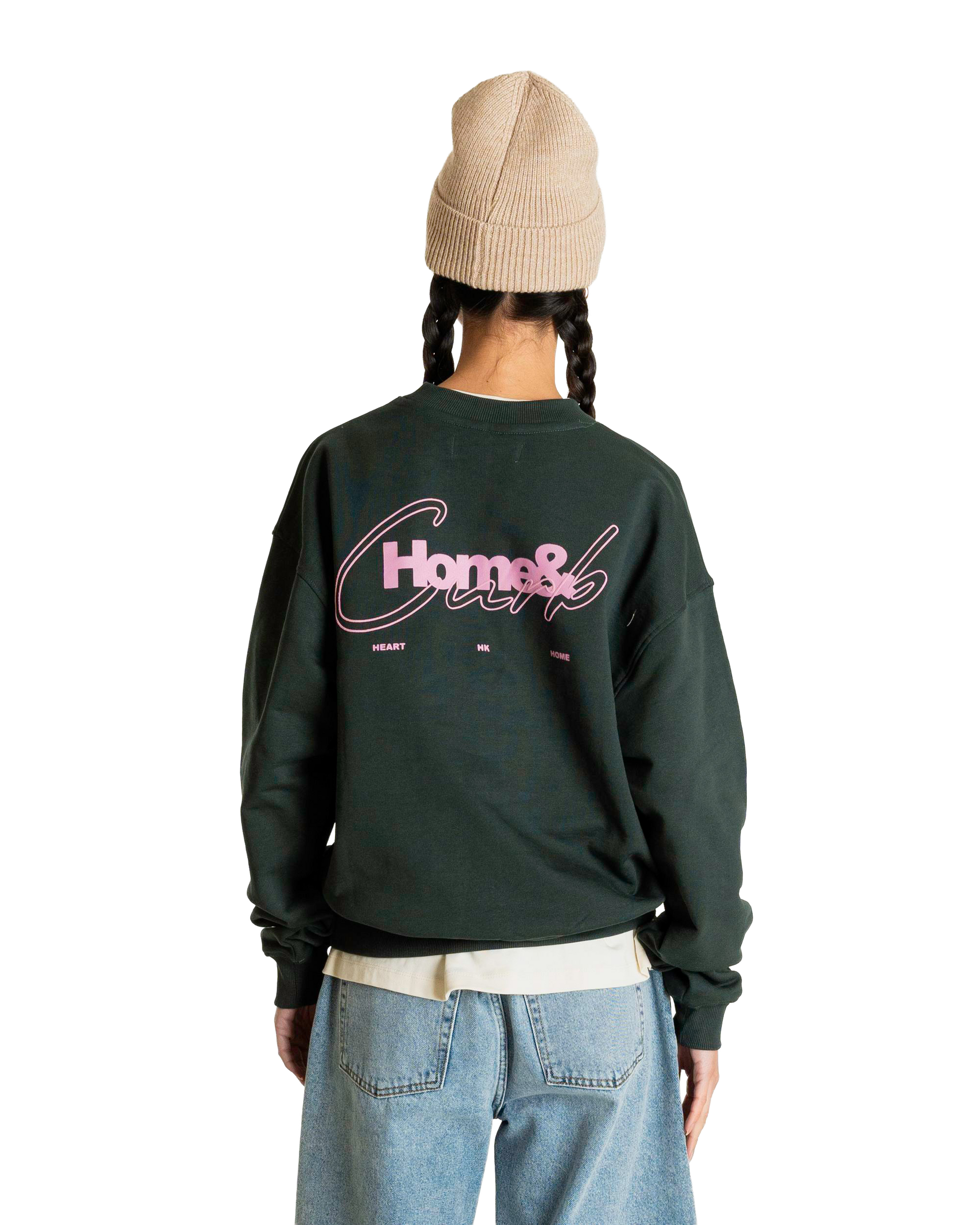 Woodbird Female WBCupe Curb Crew Sweats Dark Green