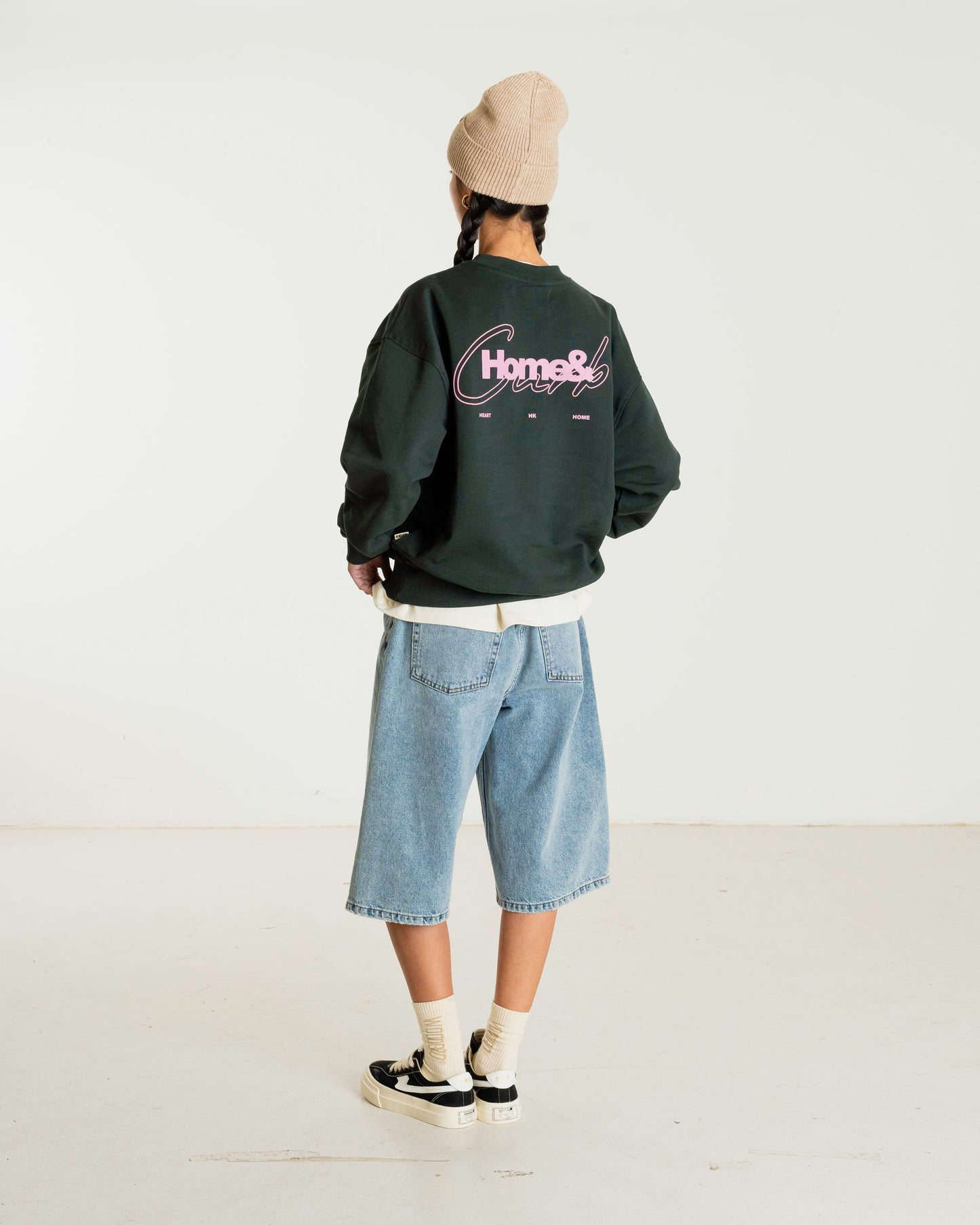 Woodbird Female WBCupe Curb Crew Sweats Dark Green