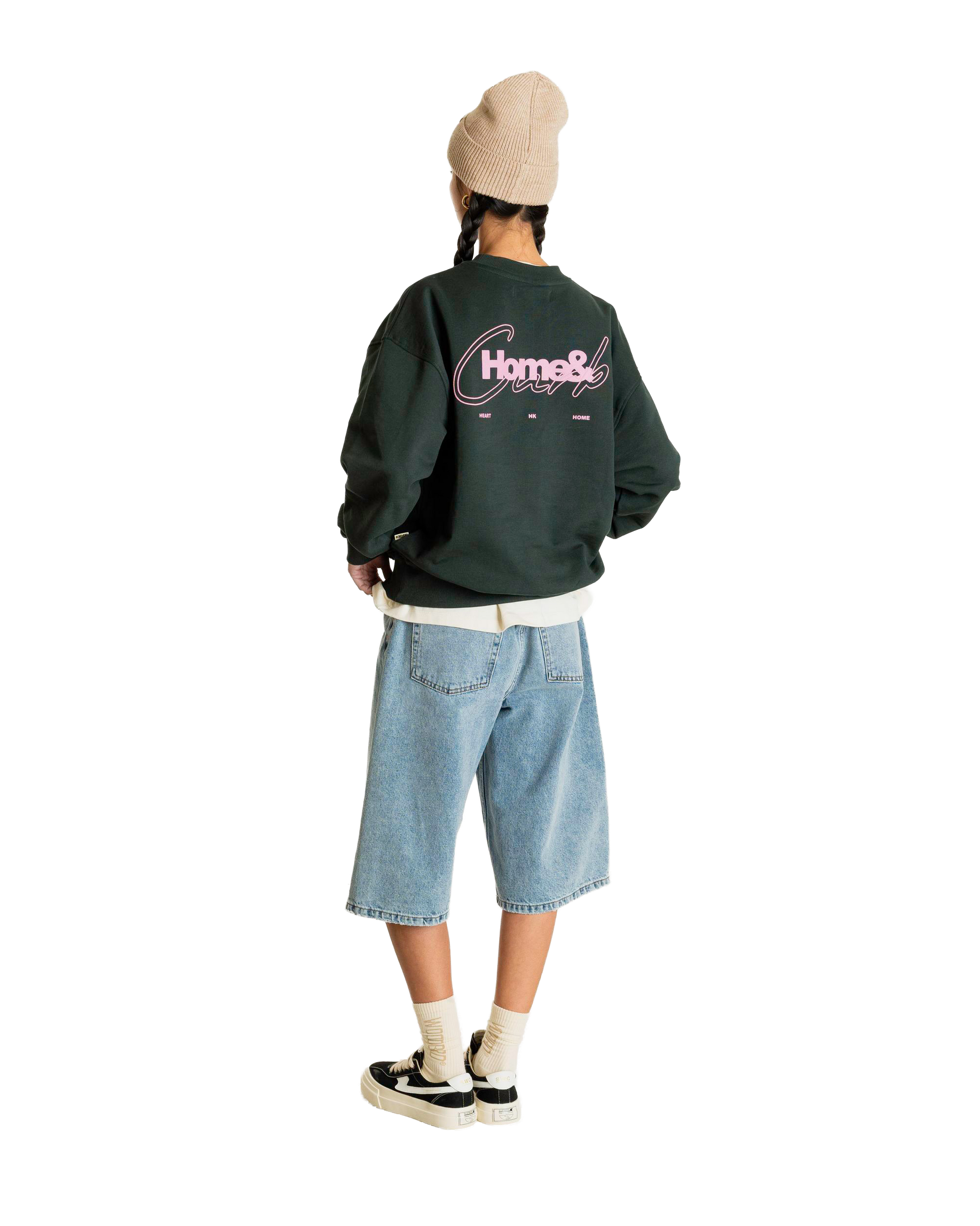 Woodbird Female WBCupe Curb Crew Sweats Dark Green