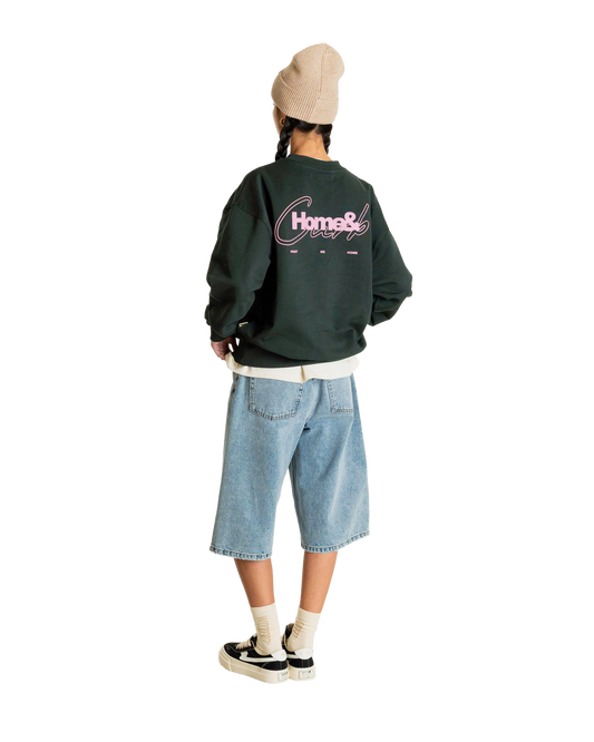 Woodbird Female WBCupe Curb Crew Sweats Dark Green