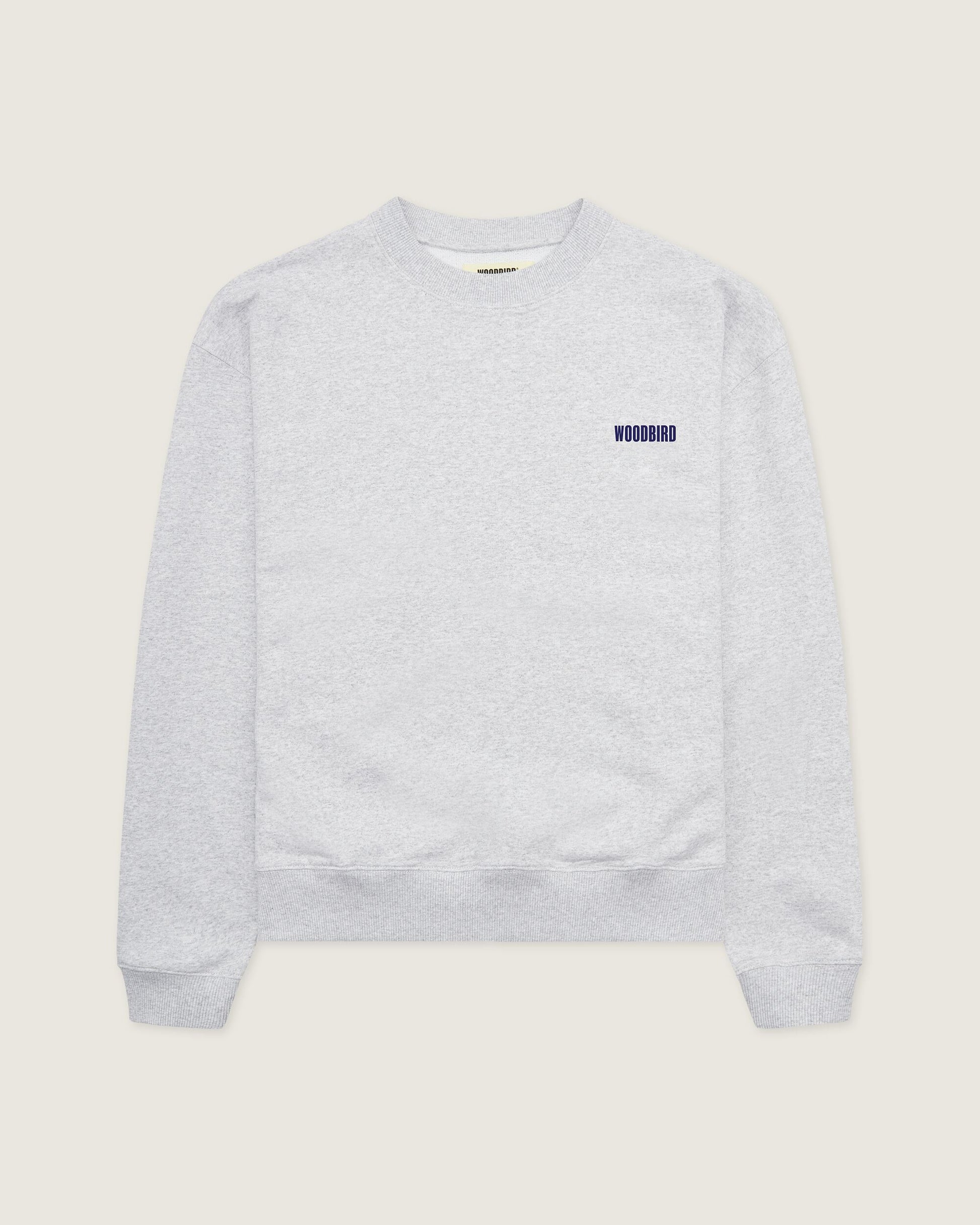 Woodbird Female WBCupe Home Crew Sweats Snow Melange