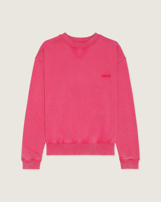 Woodbird Female WBCupe Washed Crew Sweats Dark Pink