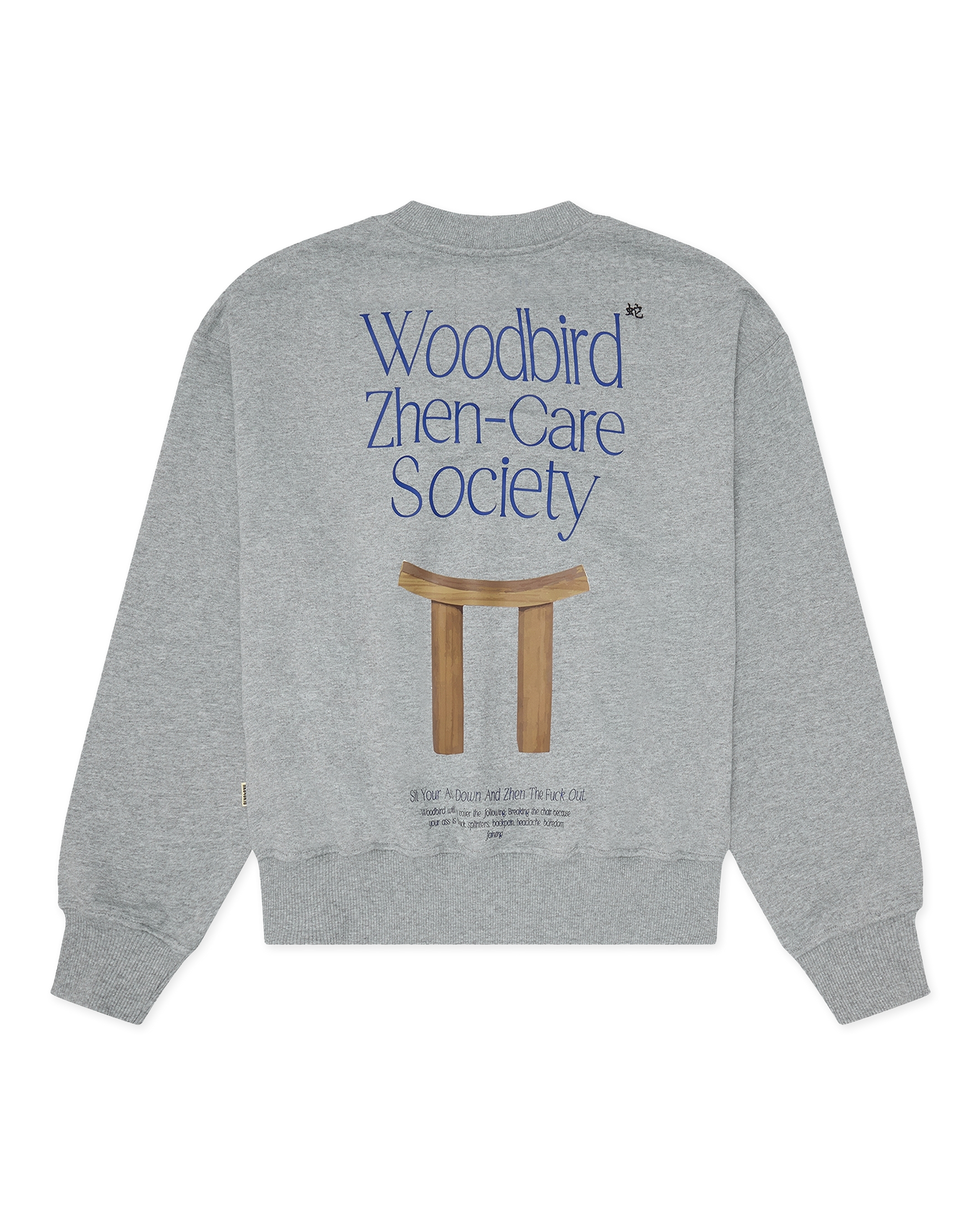 Woodbird Female WBCupe Zhen Crew Sweats Grey Melange