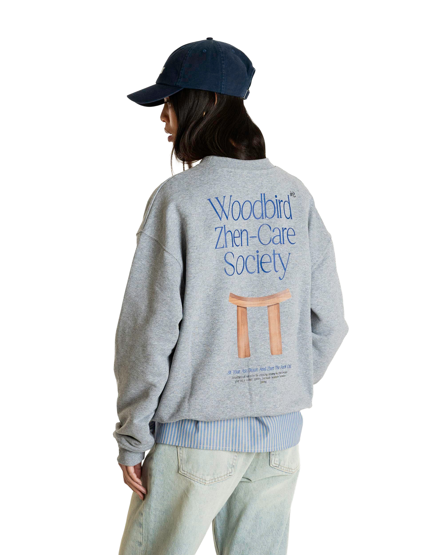 Woodbird Female WBCupe Zhen Crew Sweats Grey Melange