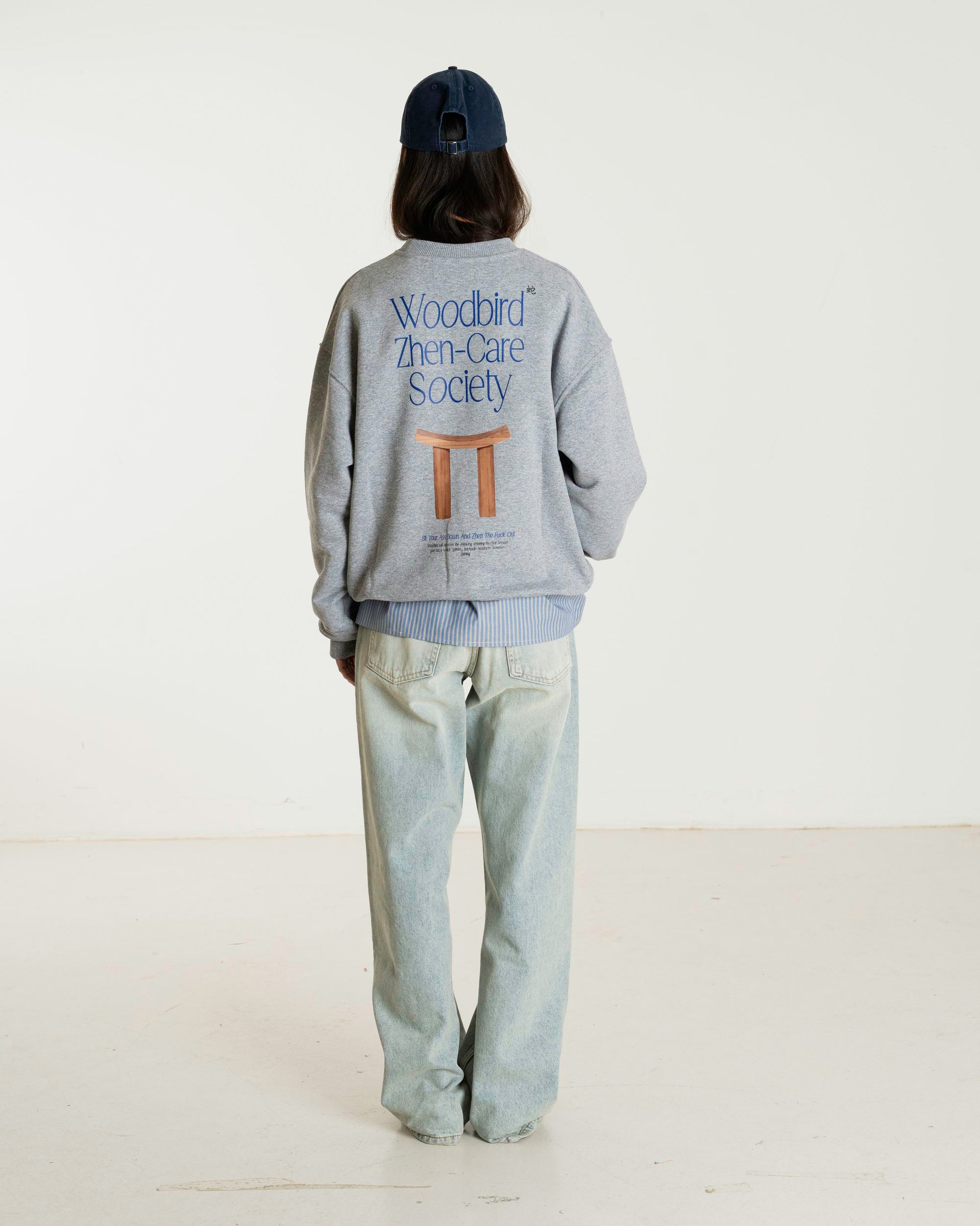 Woodbird Female WBCupe Zhen Crew Sweats Grey Melange