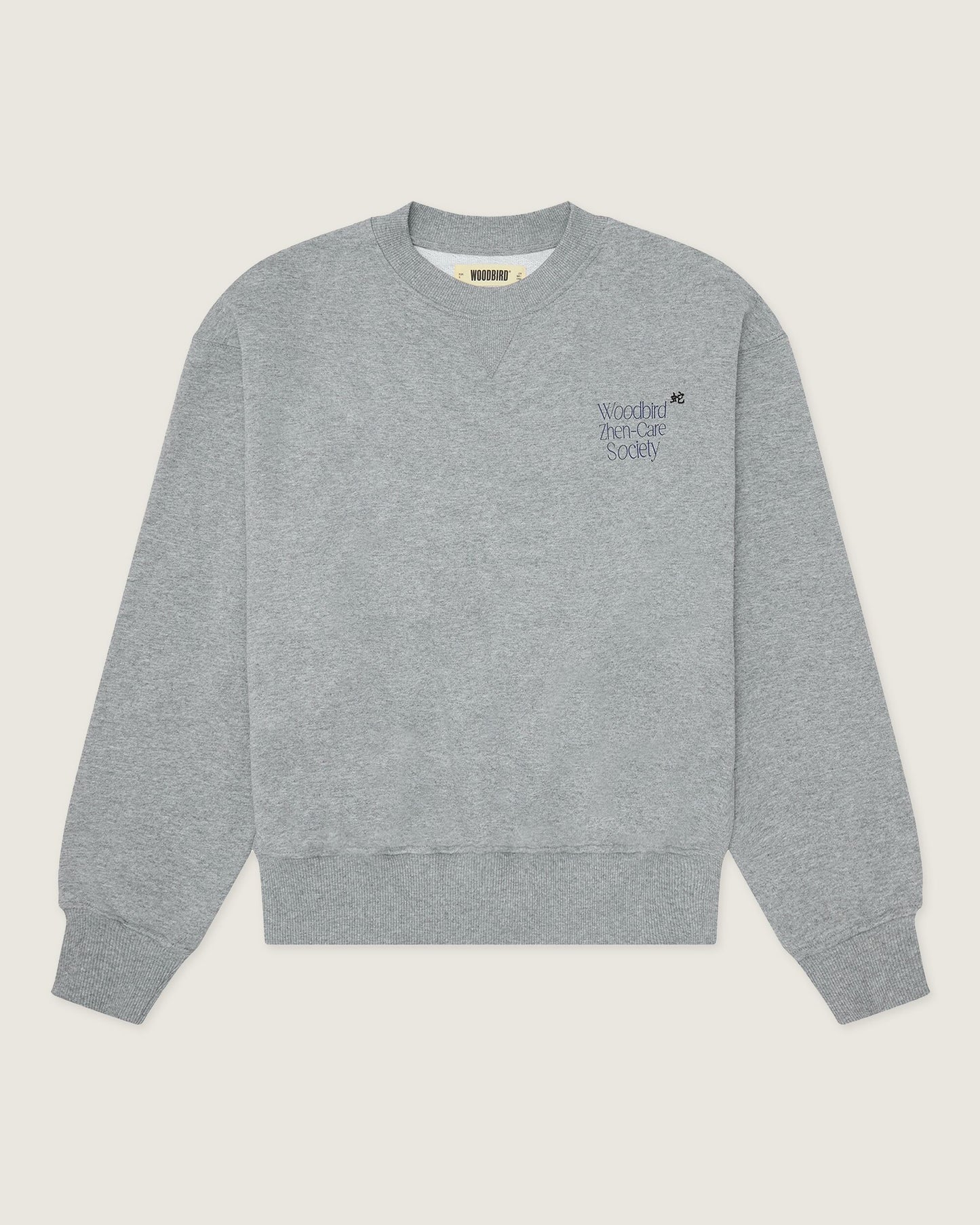 Woodbird Female WBCupe Zhen Crew Sweats Grey Melange