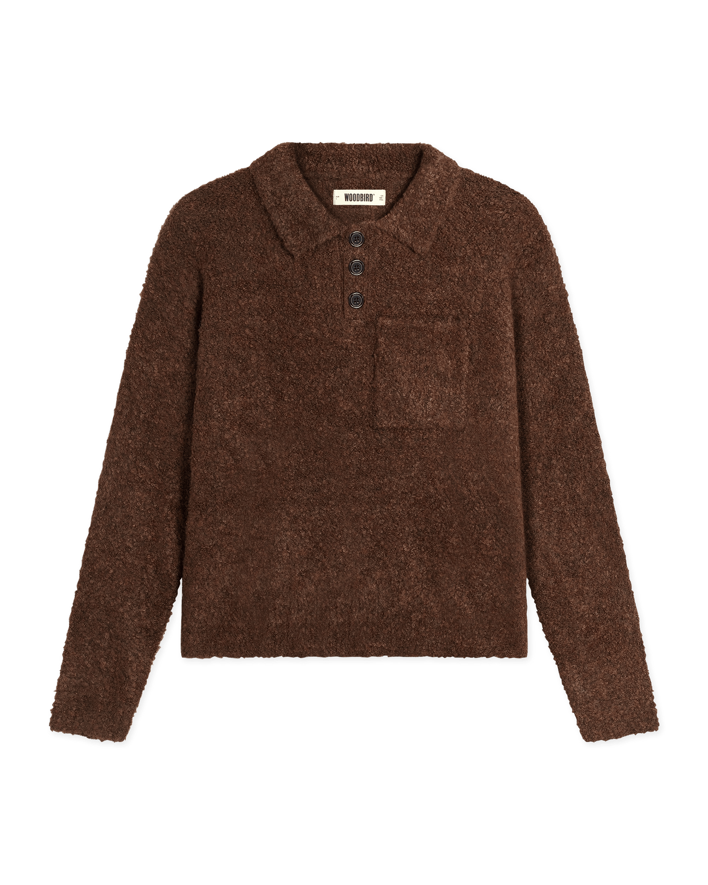 Woodbird WBDom Loop Polo Knits Dark Brown