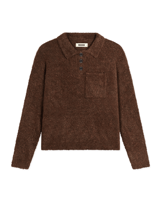 Woodbird WBDom Loop Polo Knits Dark Brown