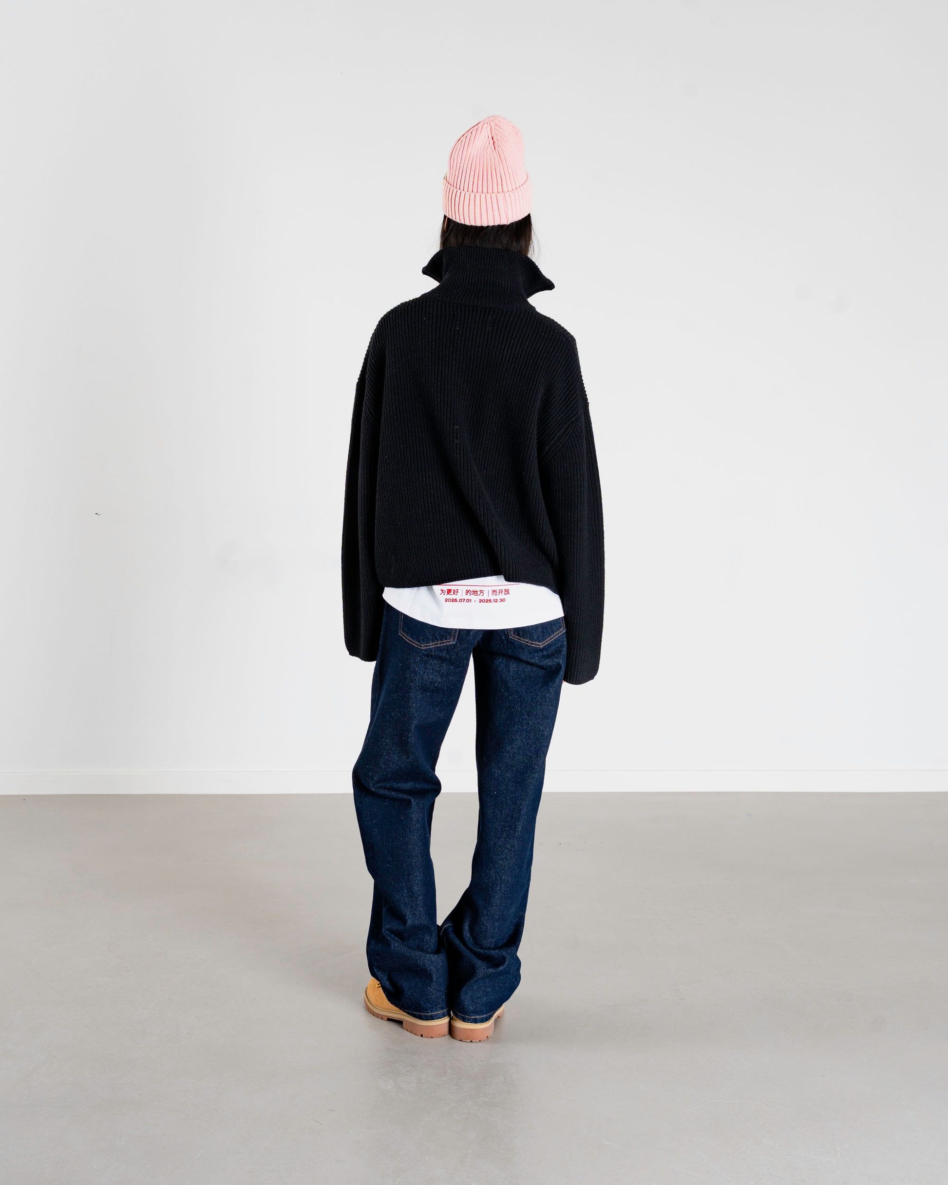 Woodbird Female WBFang Half Zip Knit Knits Black