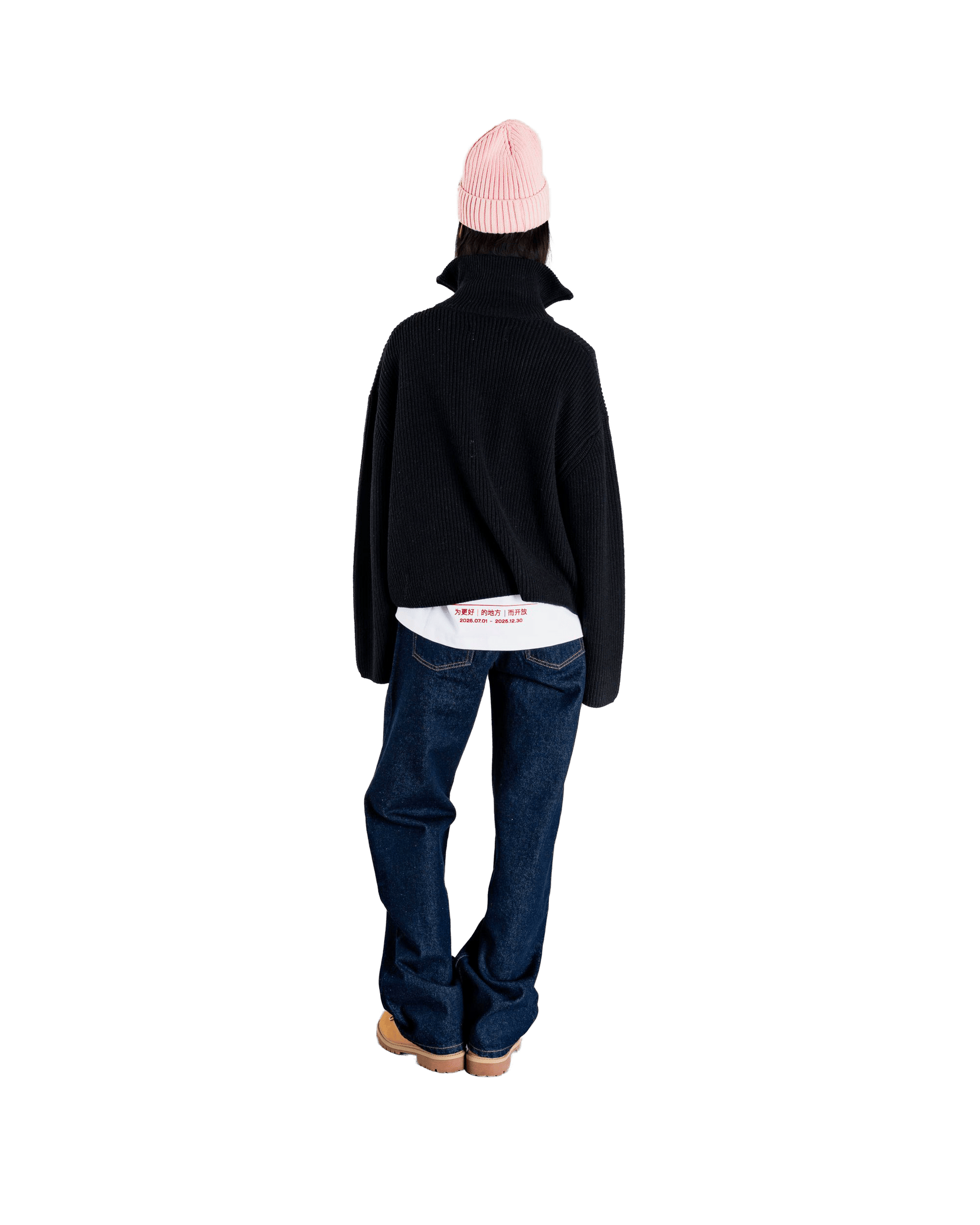 Woodbird Female WBFang Half Zip Knit Knits Black