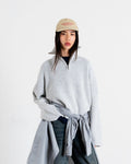 WBFang Half Zip Knit - Light Grey