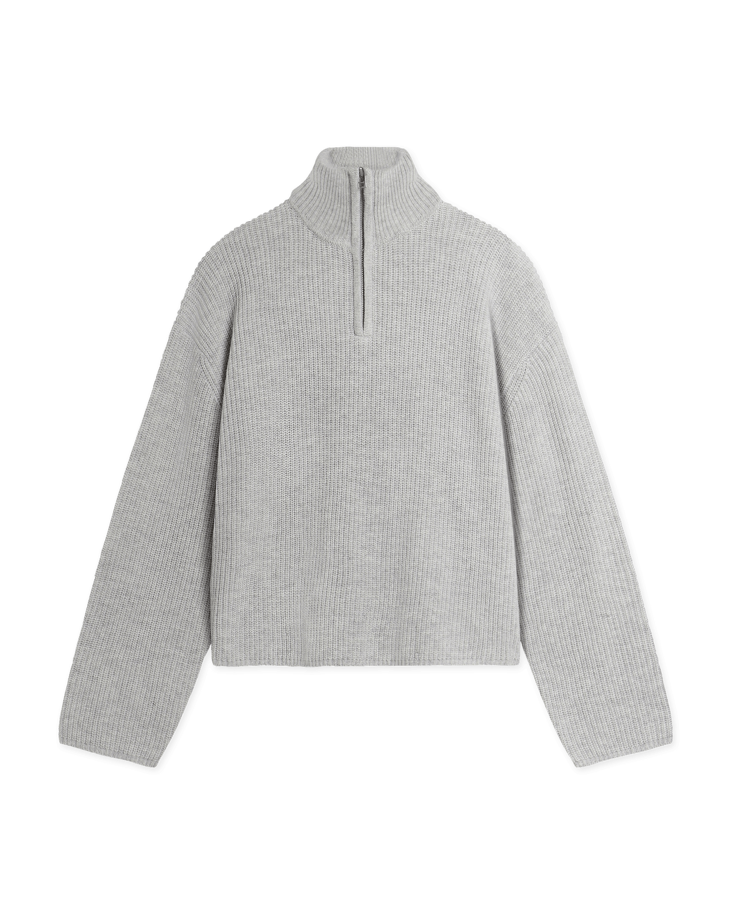 Woodbird Female WBFang Half Zip Knit Knits Light Grey