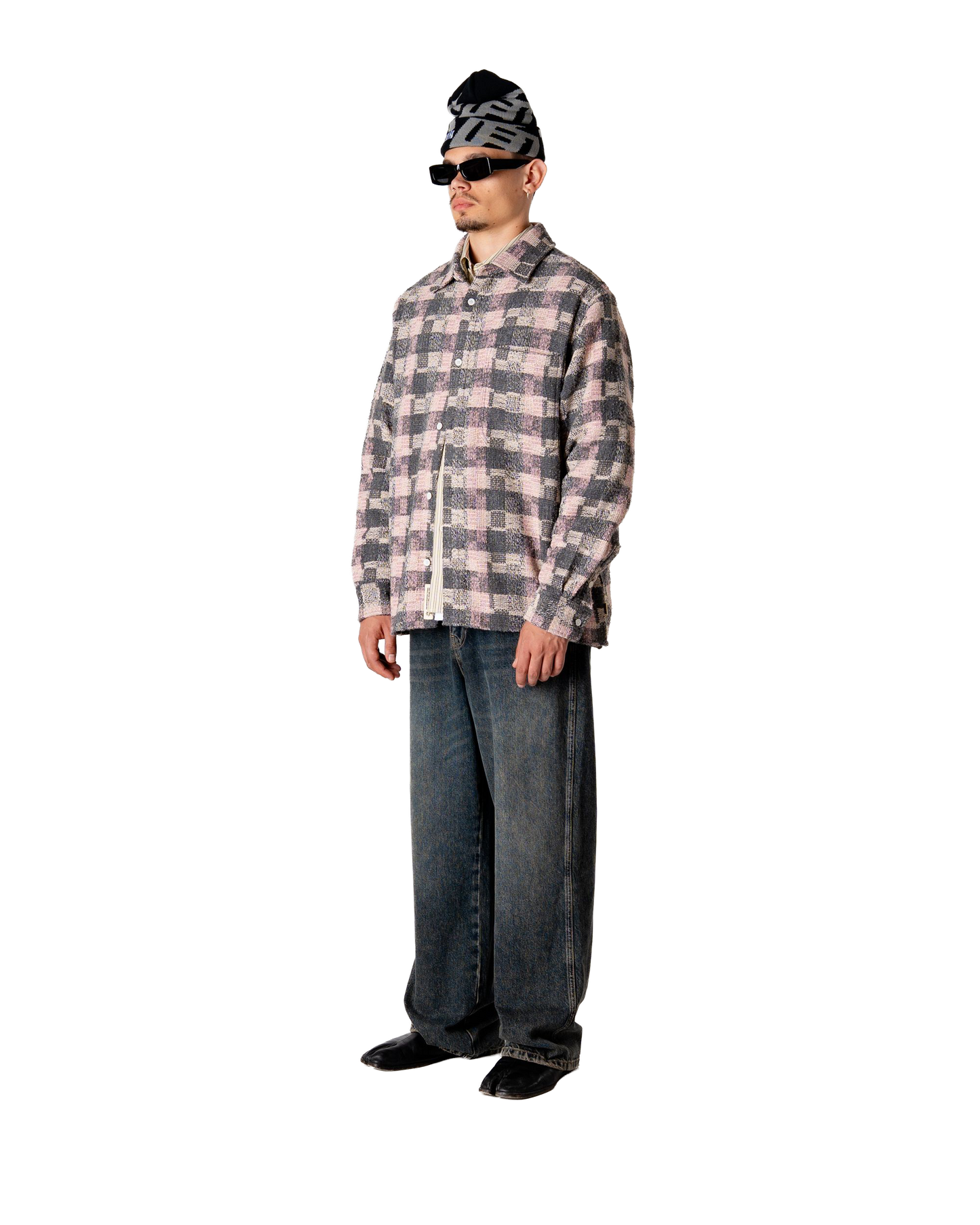 Woodbird WBGlixto Structure Shirt Shirts Grey-Brown
