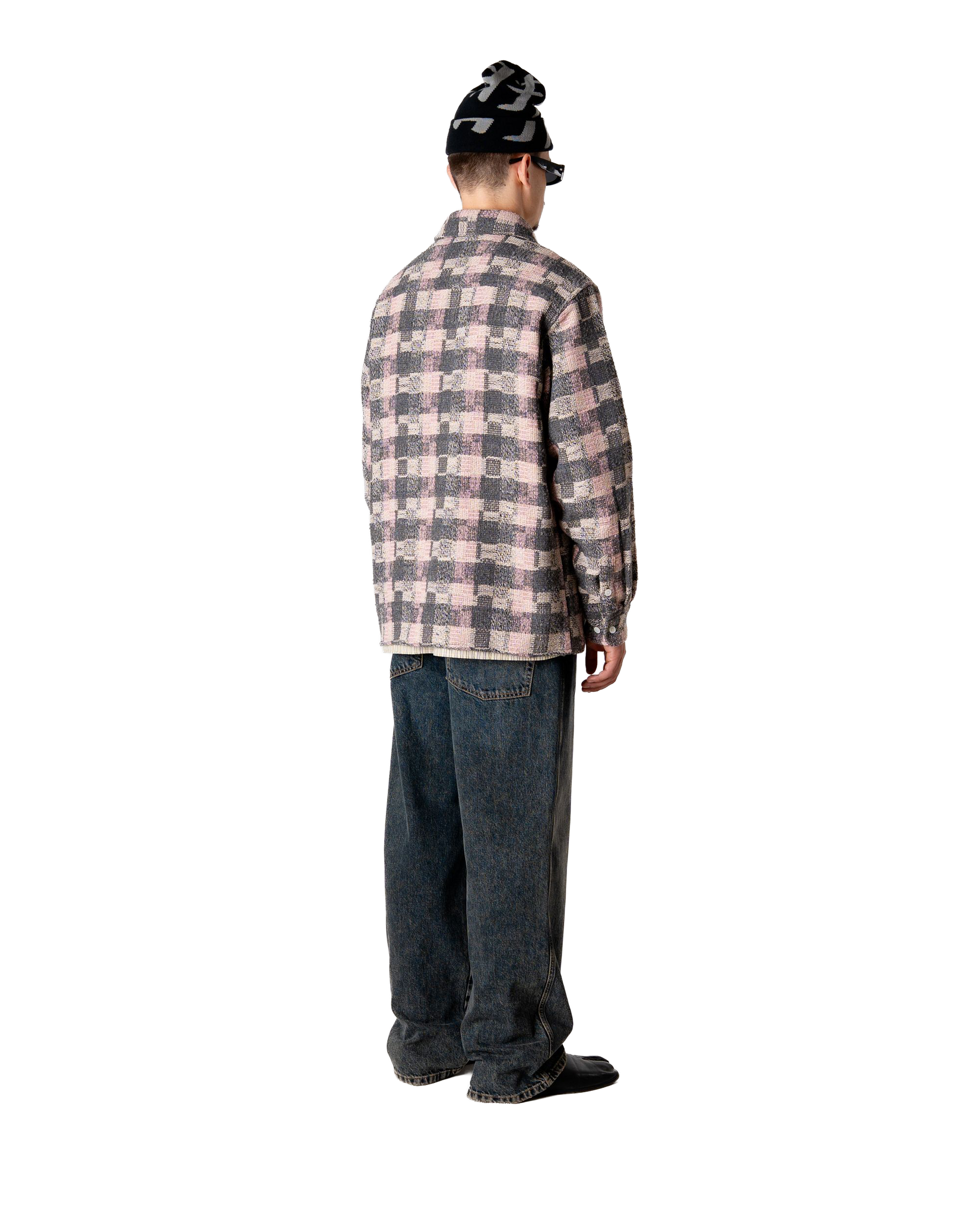 Woodbird WBGlixto Structure Shirt Shirts Grey-Brown