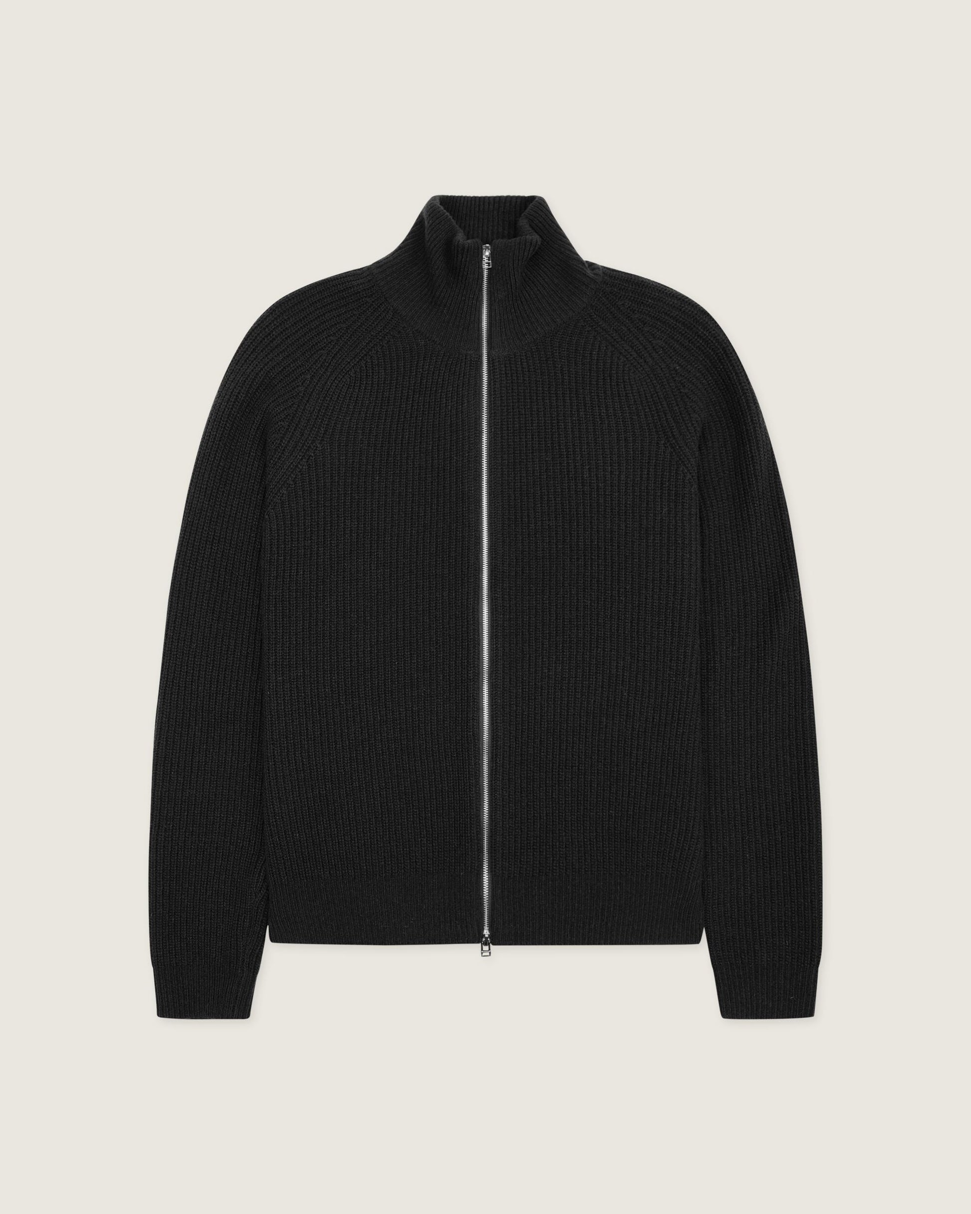 Woodbird WBJass Wool Zip Knits Black