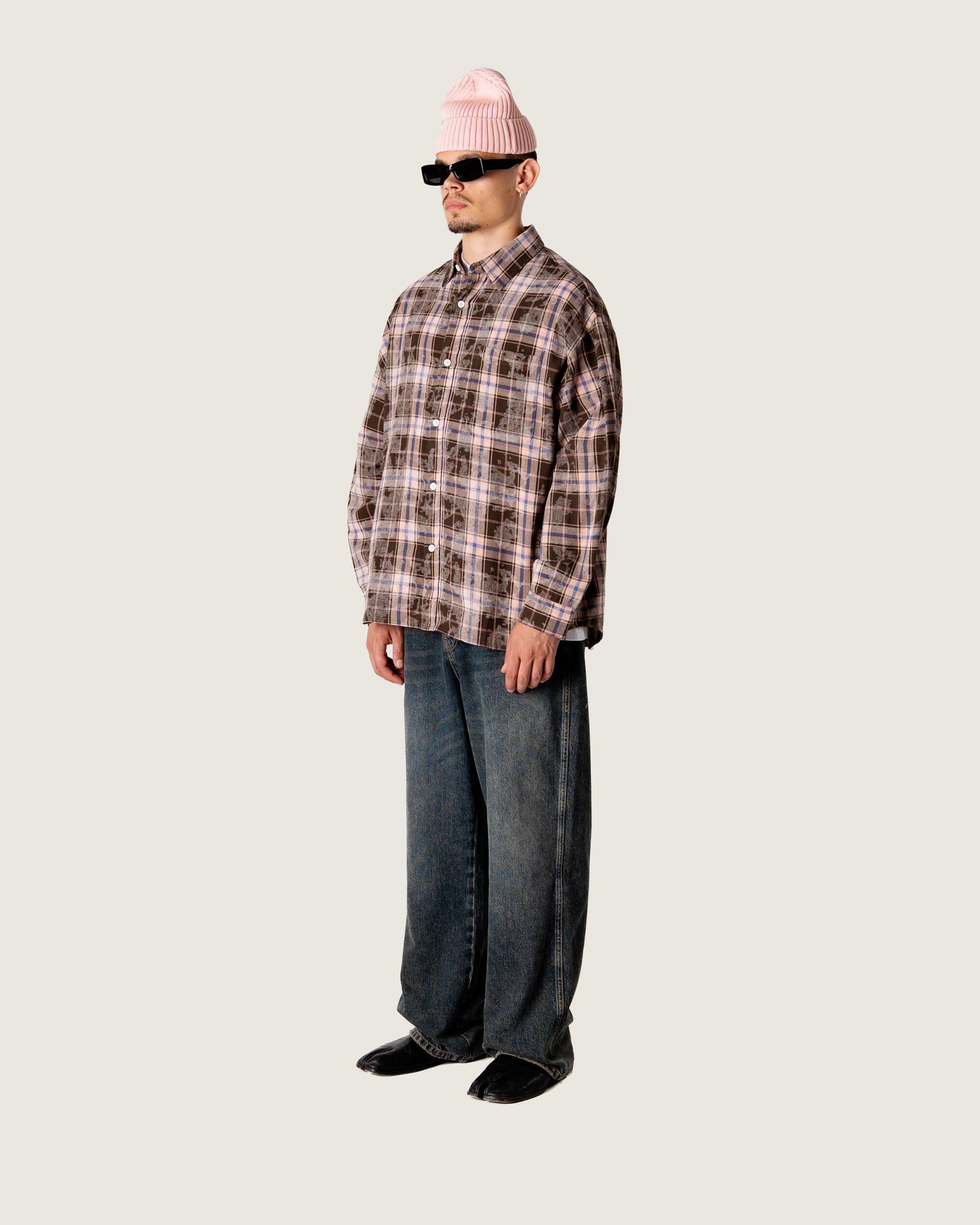 Woodbird WBJong Check Shirt Shirts Brown Check