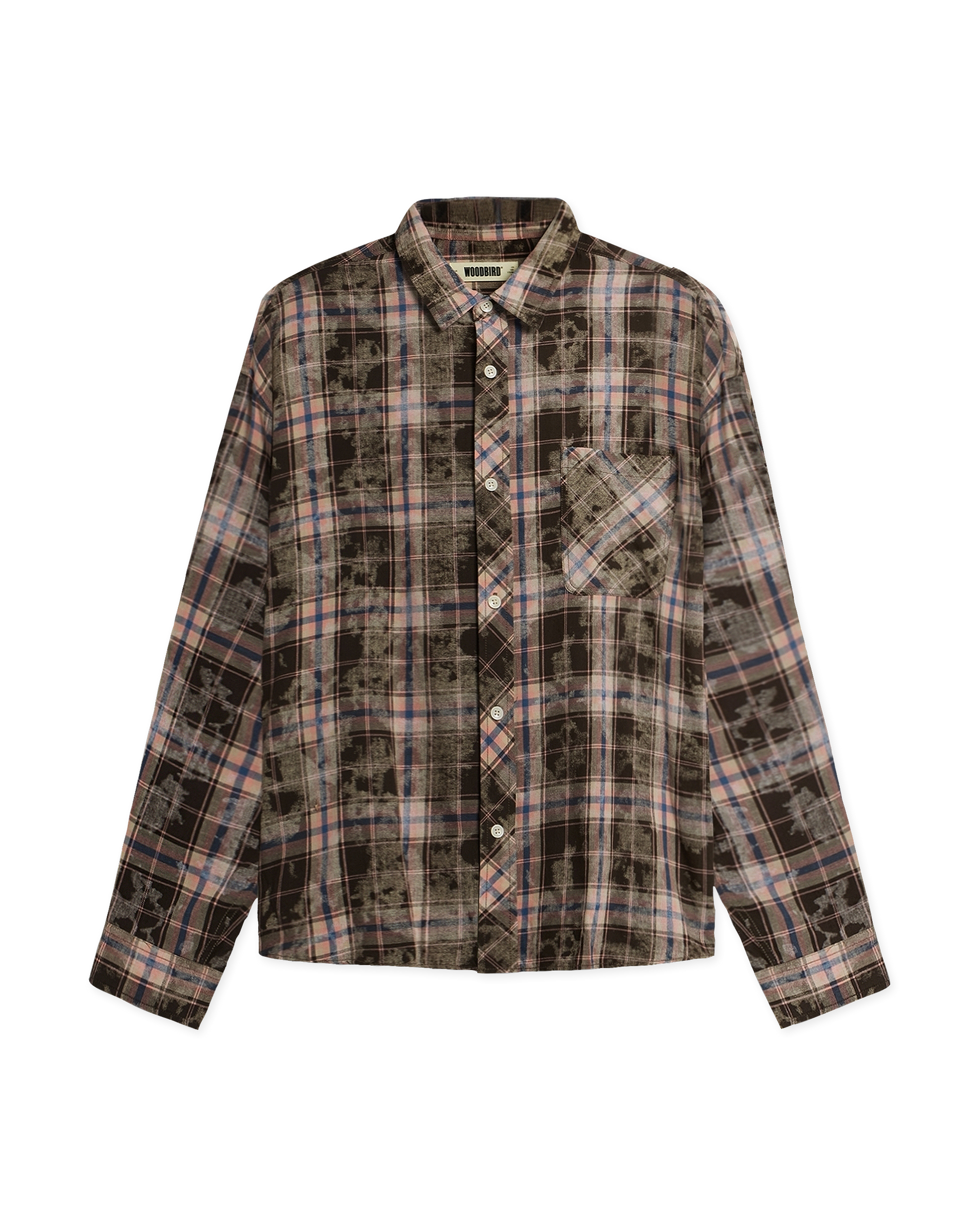 Woodbird WBJong Check Shirt Shirts Brown Check