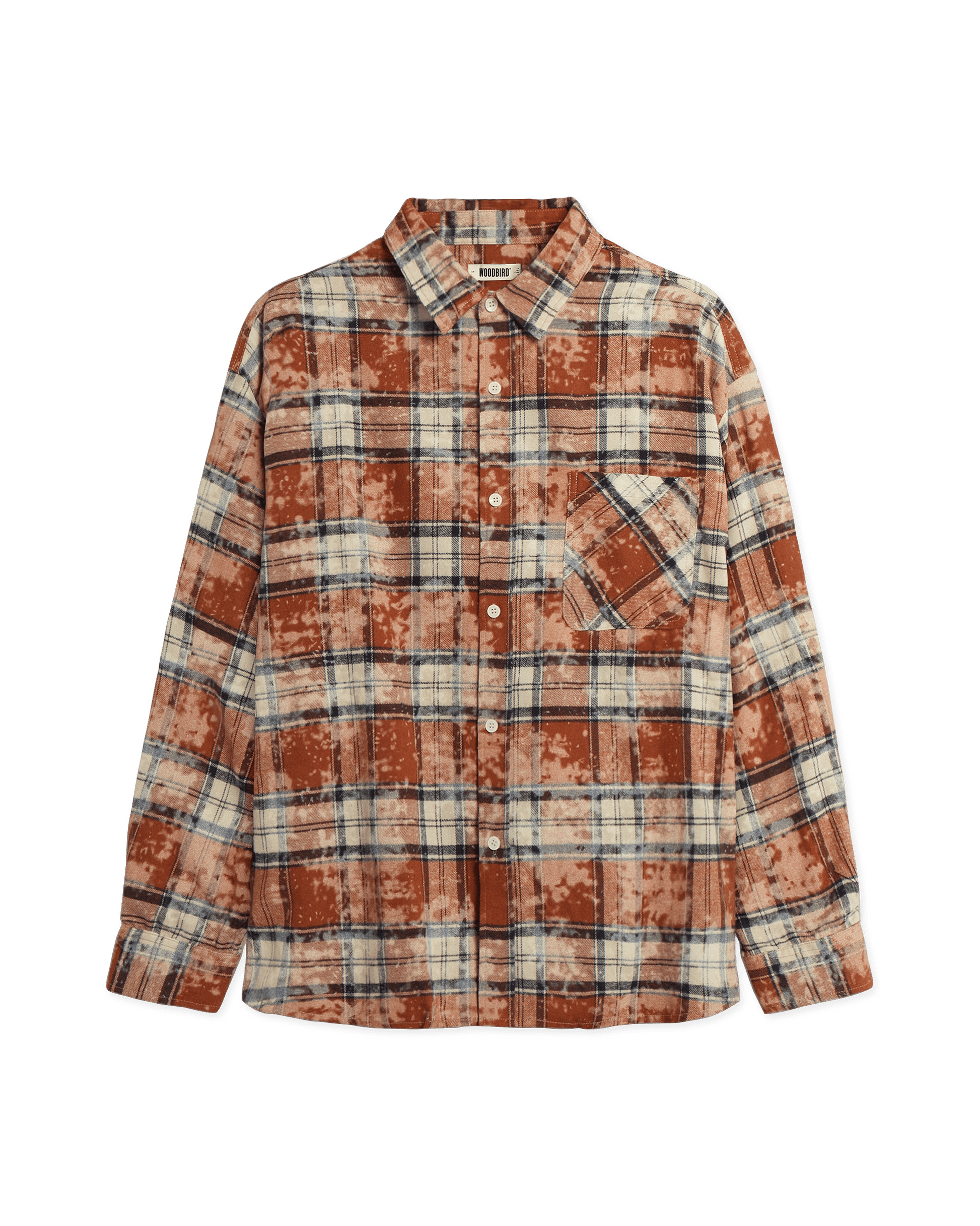 Woodbird WBJong Dull Shirt Shirts Dark Red