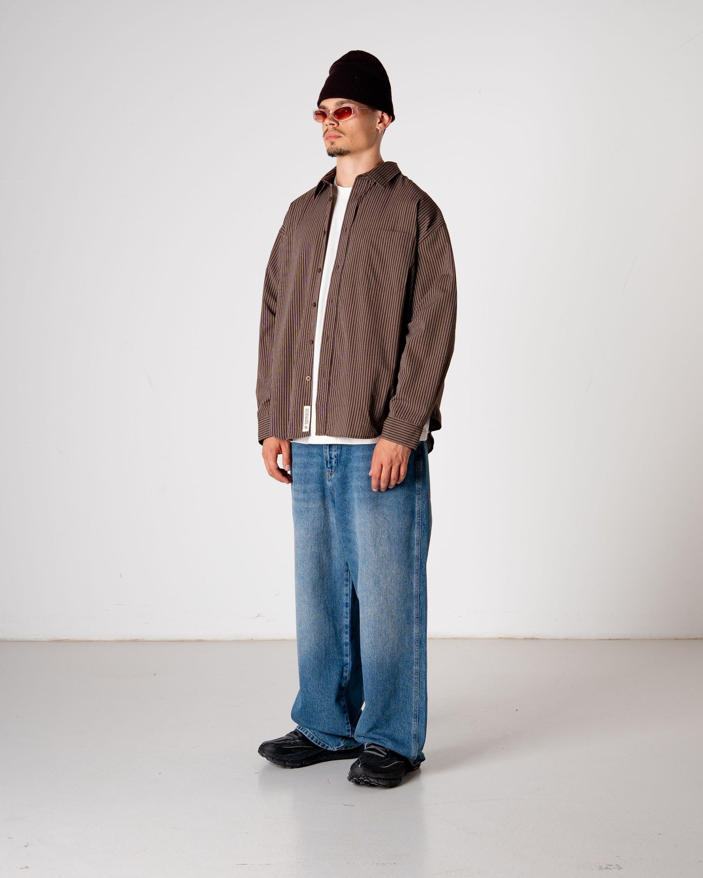 Woodbird WBJong Stripe shirt Shirts Brown