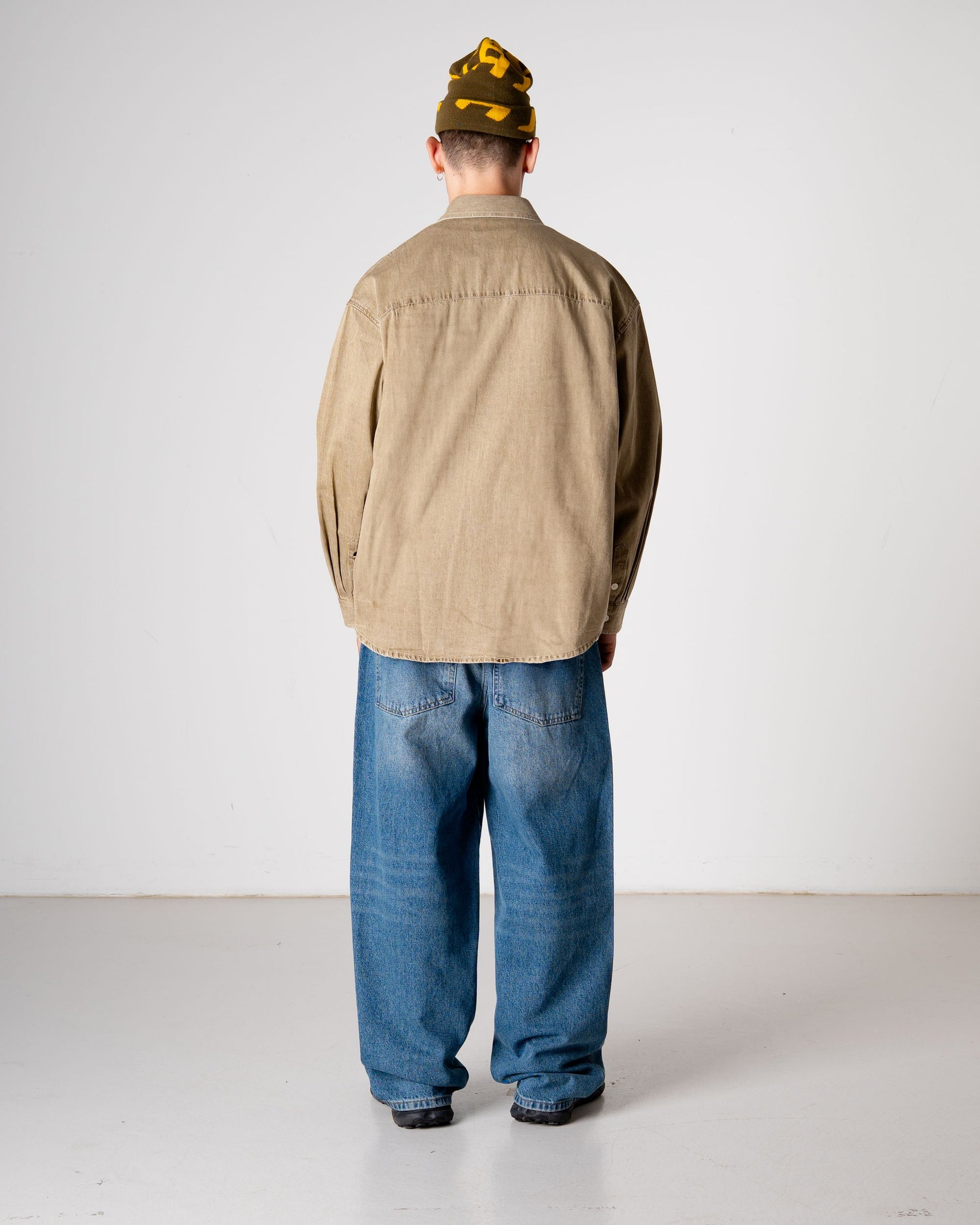 Woodbird WBJong Washed Shirt Shirts Stone