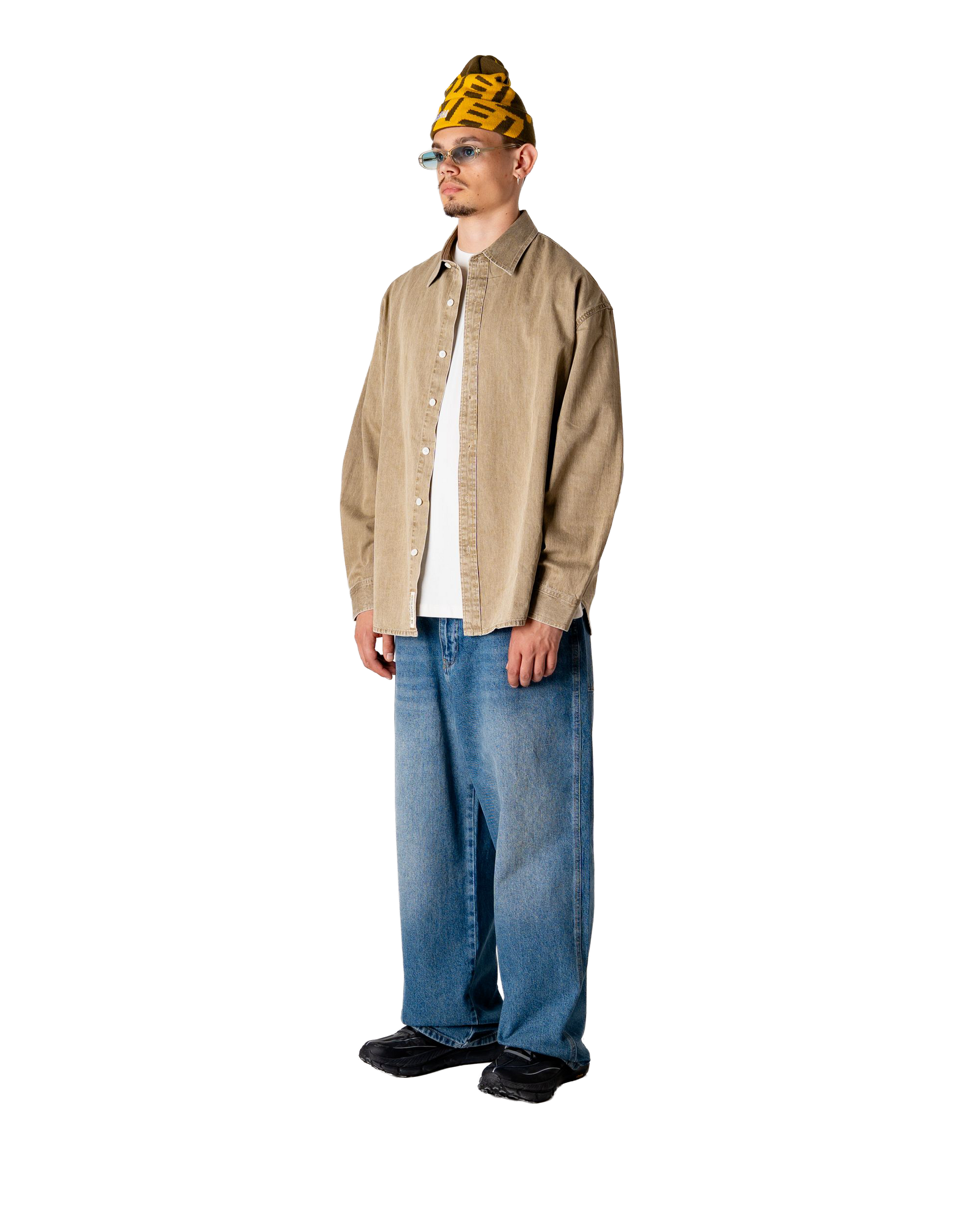 Woodbird WBJong Washed Shirt Shirts Stone