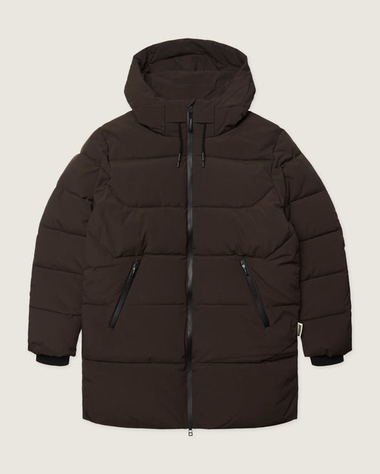Woodbird WBJoseph Tech Long Jacket Outerwear Dark Brown