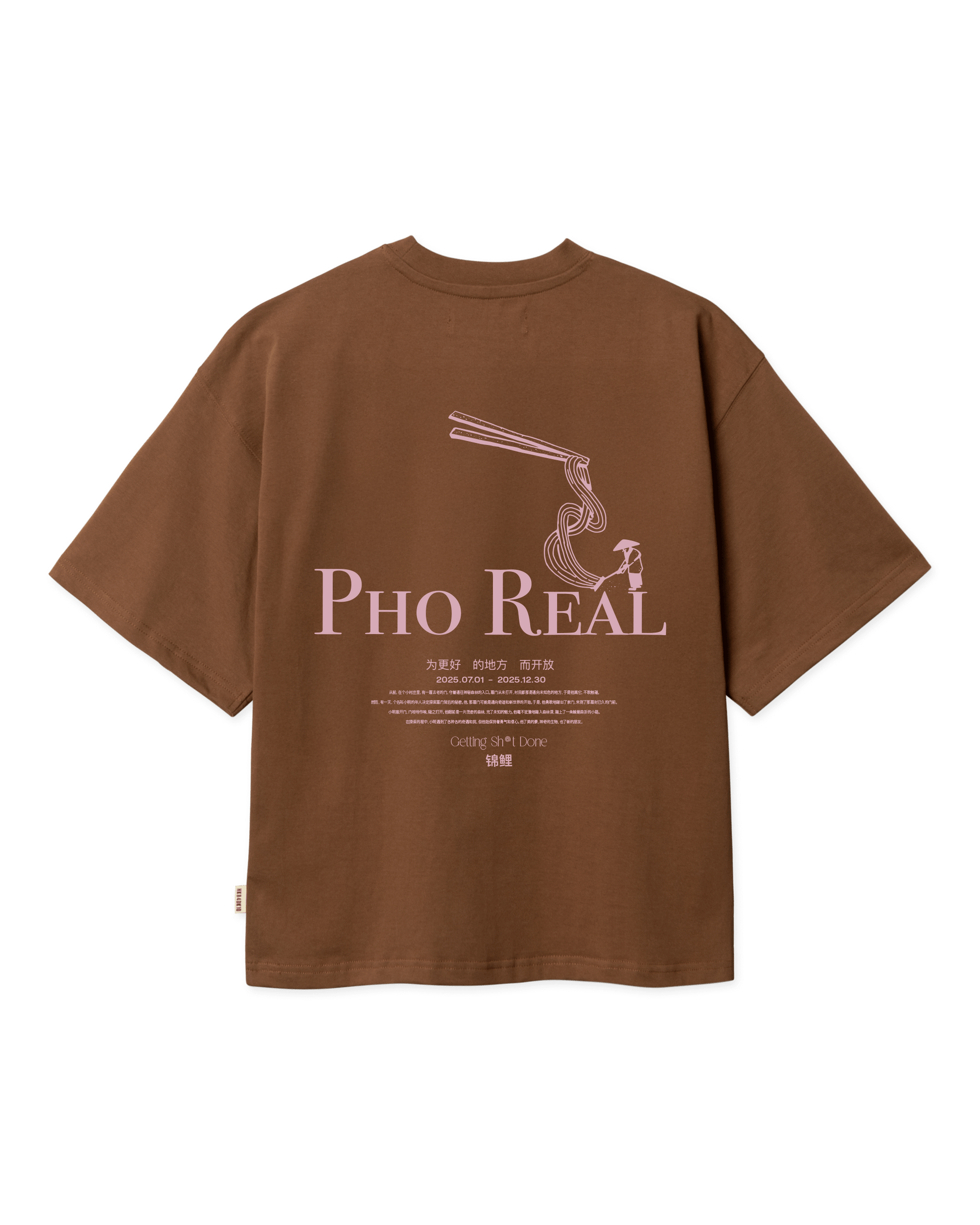 Woodbird Female WBJuno Pho Tee T-Shirts Dark Brown