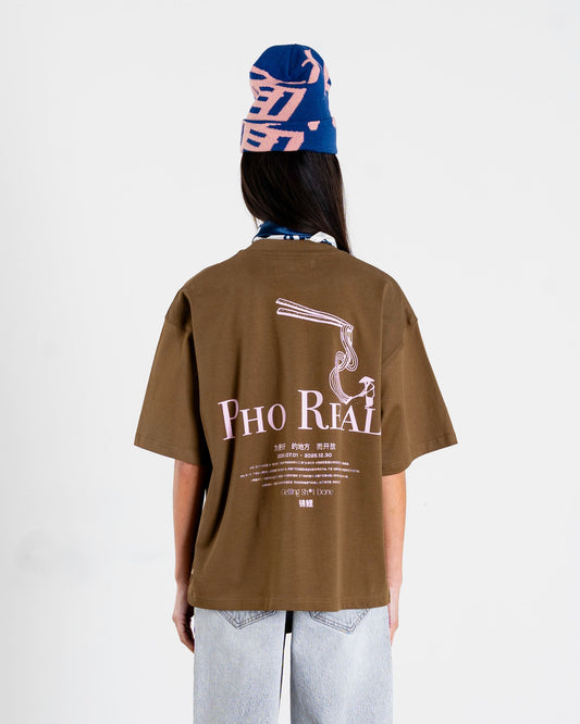 Woodbird Female WBJuno Pho Tee T-Shirts Dark Brown