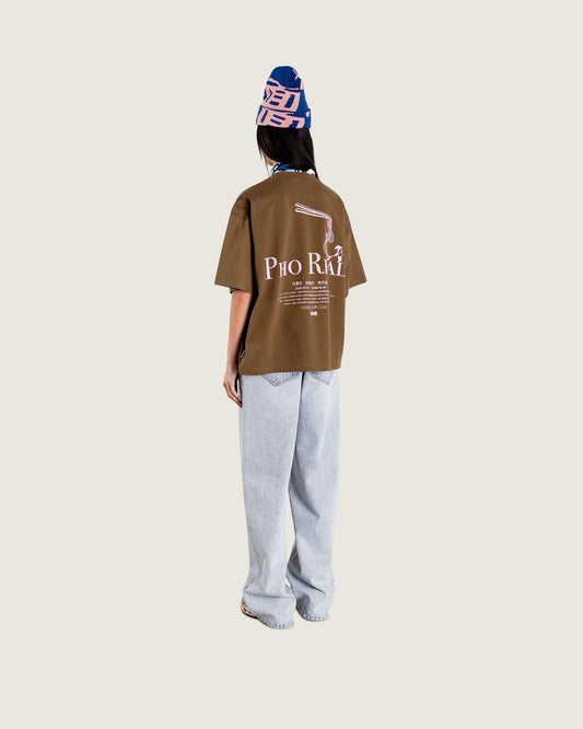 Woodbird Female WBJuno Pho Tee T-Shirts Dark Brown