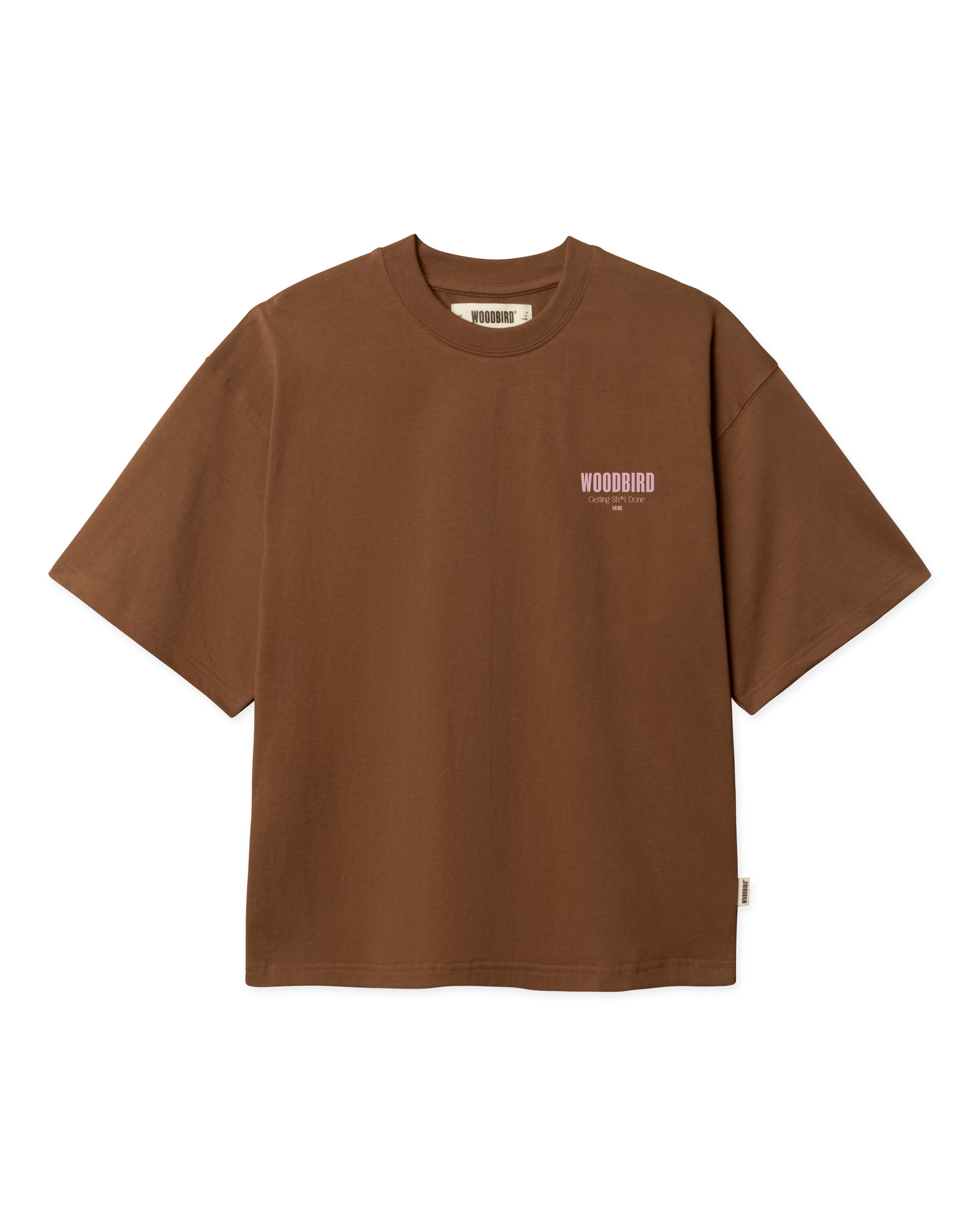 Woodbird Female WBJuno Pho Tee T-Shirts Dark Brown