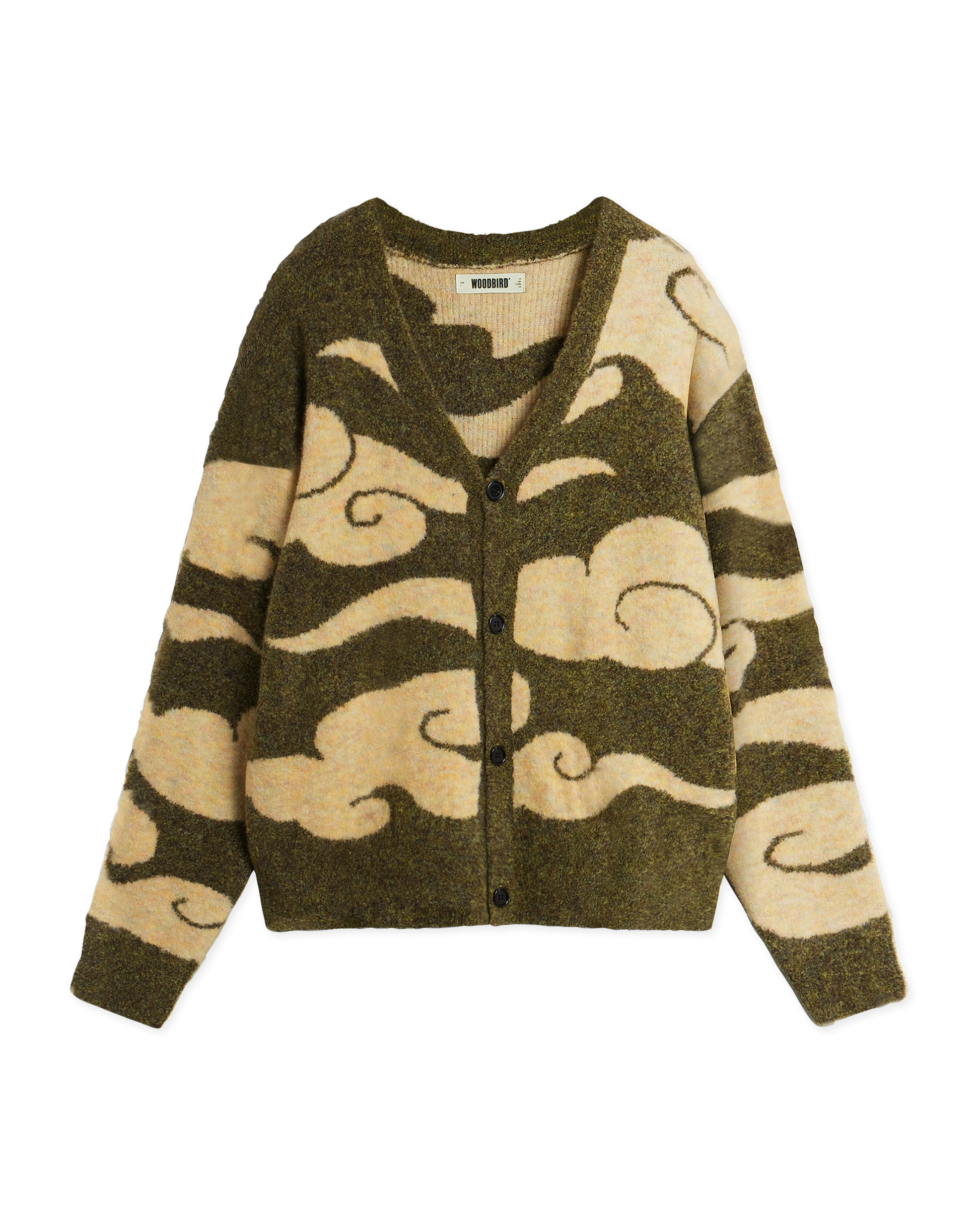 Woodbird WBKoon Cloud Cardigan Knits Dark Green
