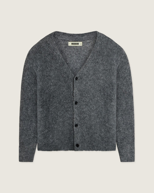 Woodbird WBKoon Loop Cardigan Knits Asphalt