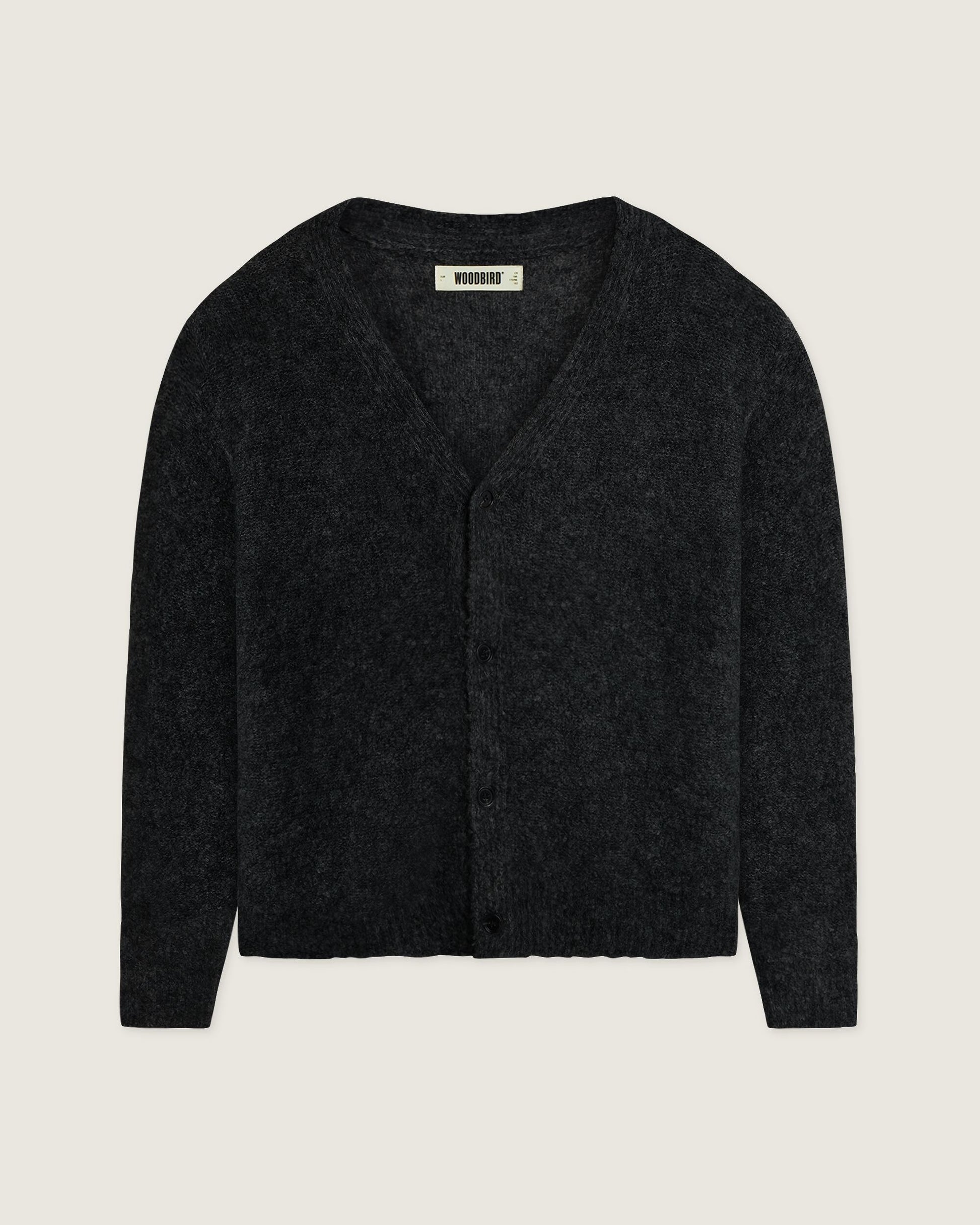 Woodbird WBKoon Loop Cardigan Knits Black