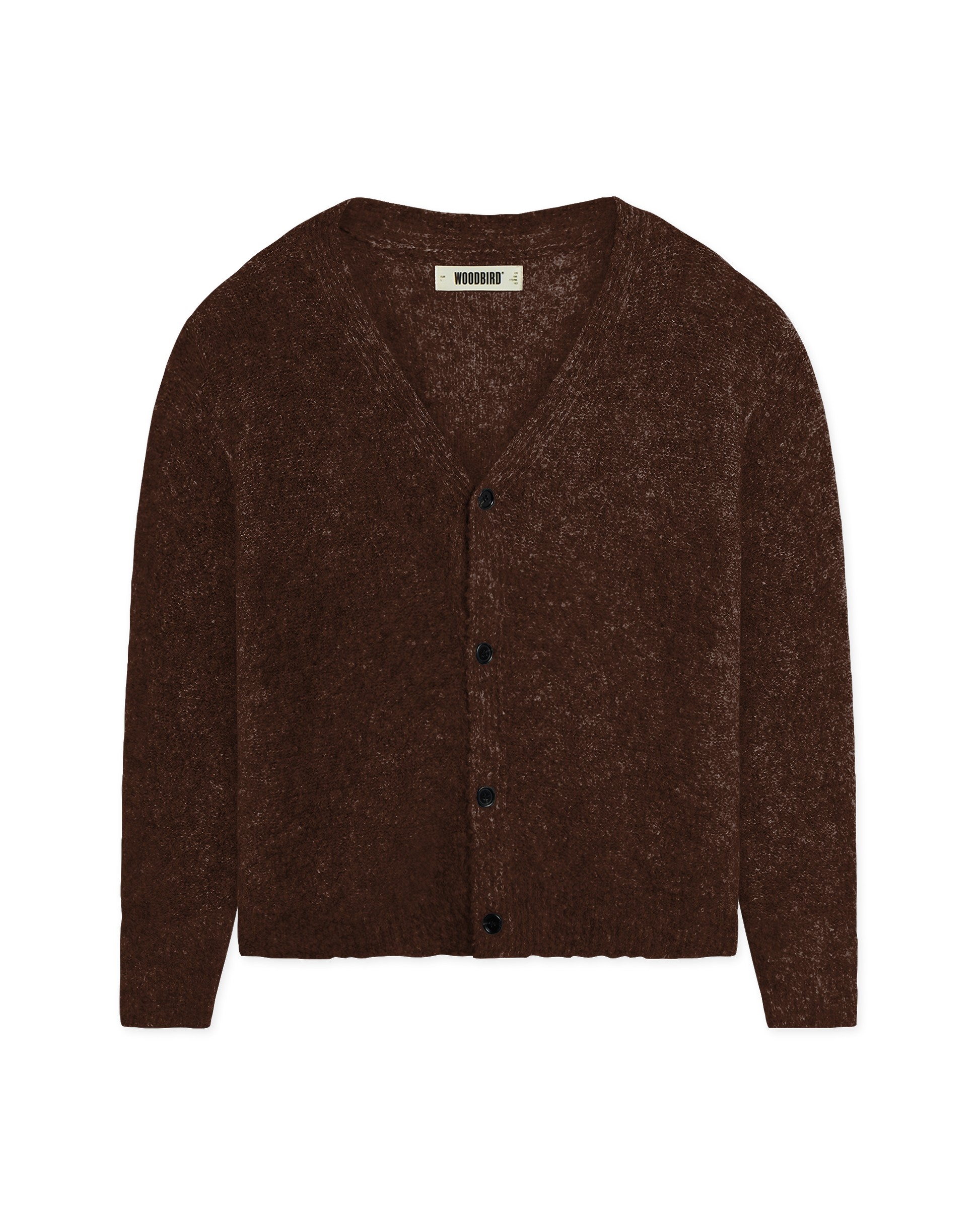 Woodbird WBKoon Loop Cardigan Knits Dark Brown