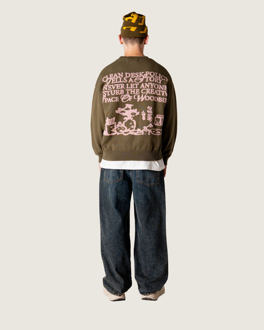 Woodbird WBKurt Art Crew Knits Dark Brown