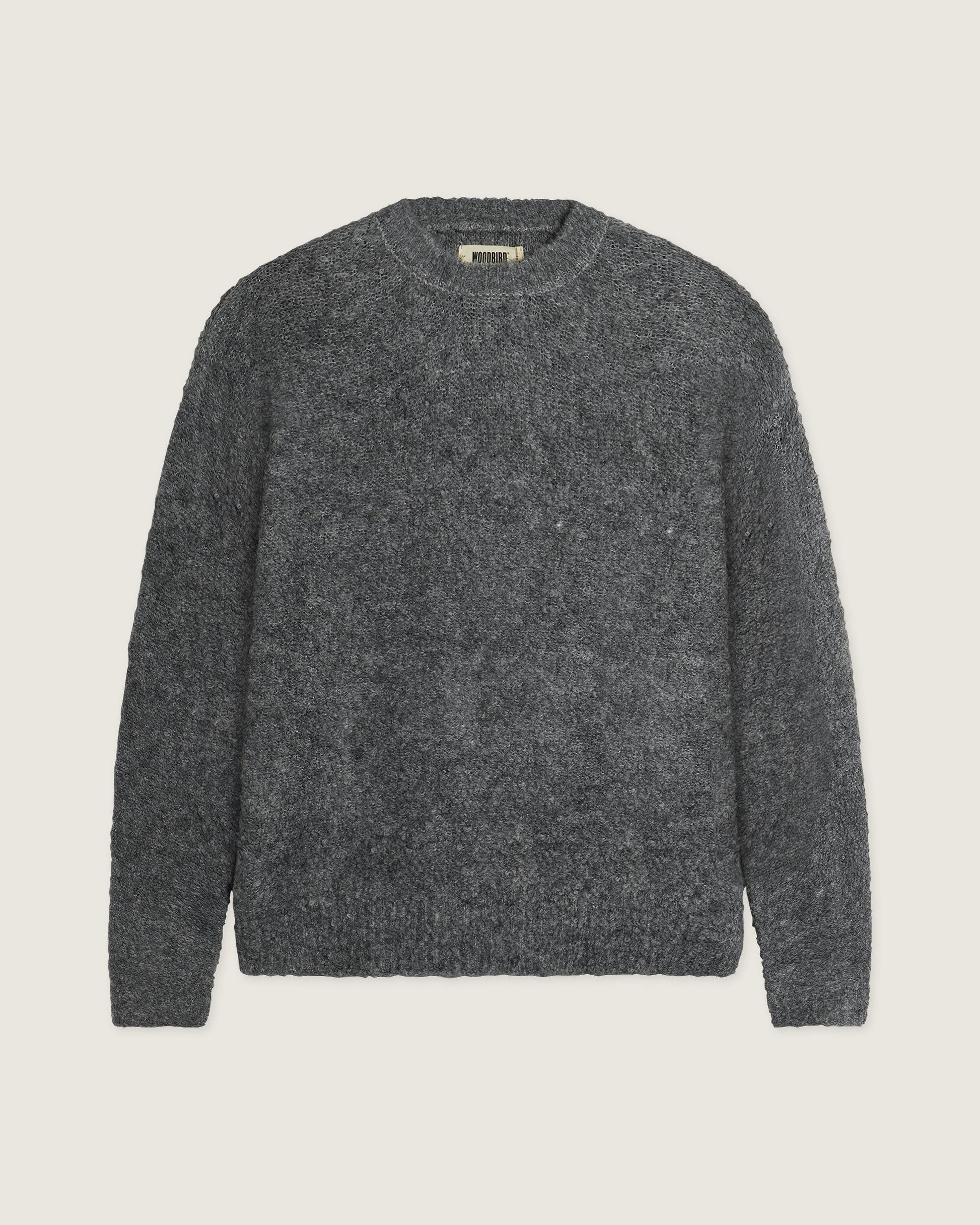 Woodbird WBKurt Loop Crew Knits Asphalt
