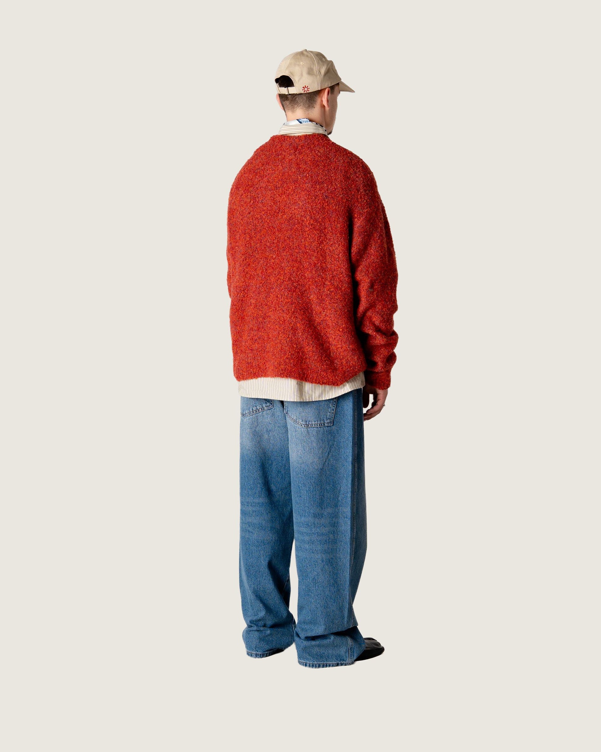 Woodbird WBKurt Loop Crew Knits Dark Red