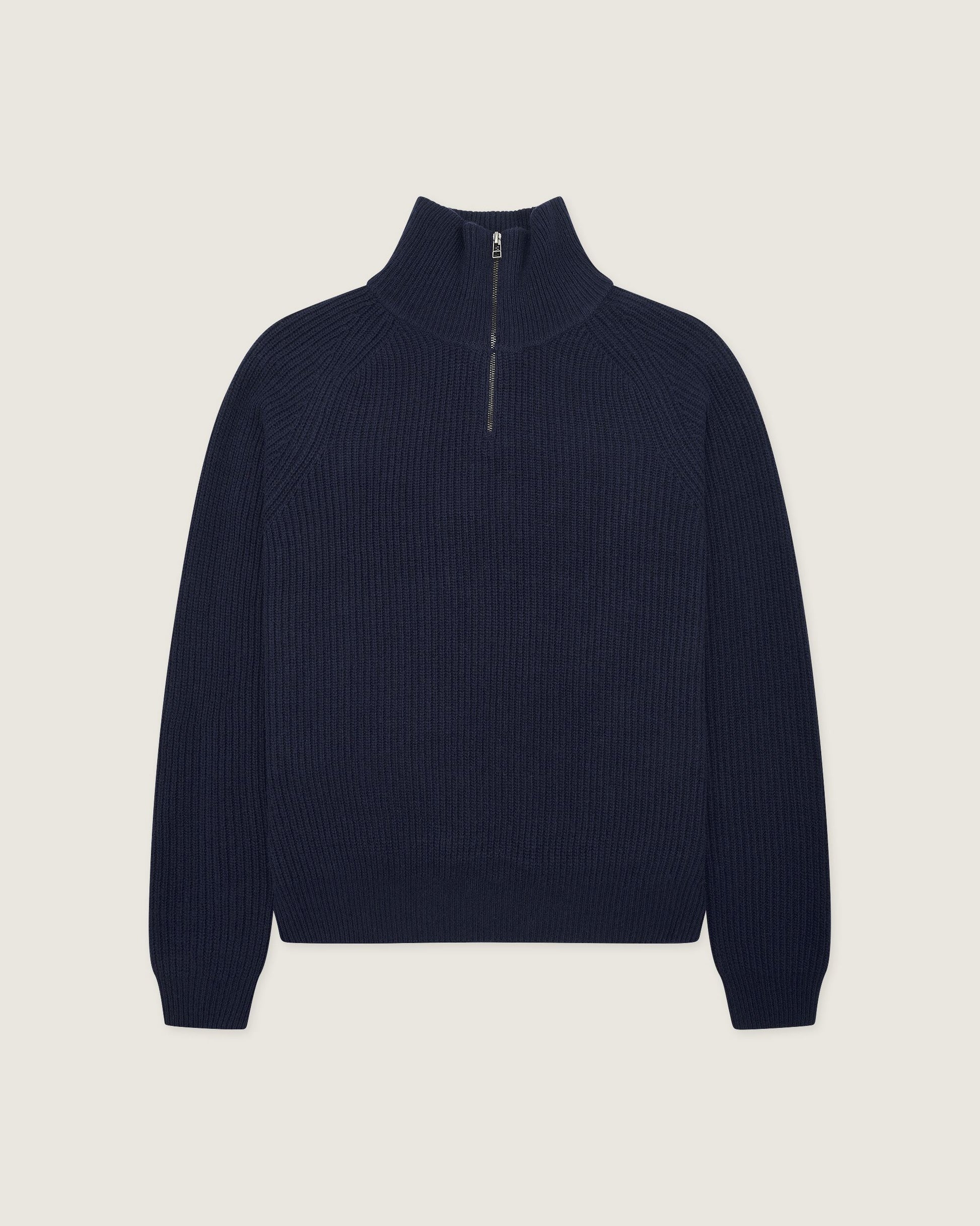 Woodbird WBLass Wool Half-Zip Knits Navy