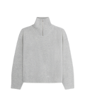 WBLee Wool Knit Half Zip - Light Grey Melange