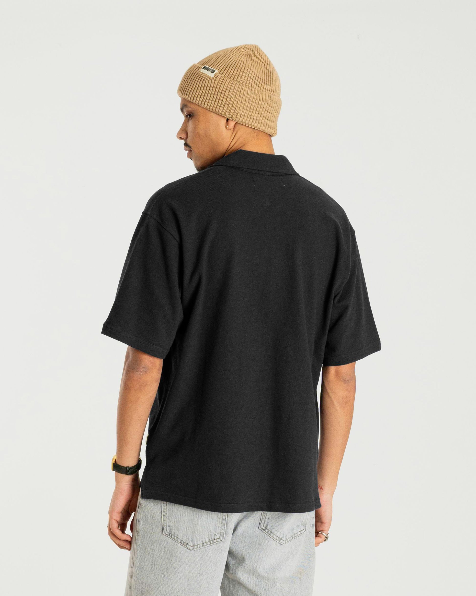 Woodbird WBMoul Terry Polo Shirts Black