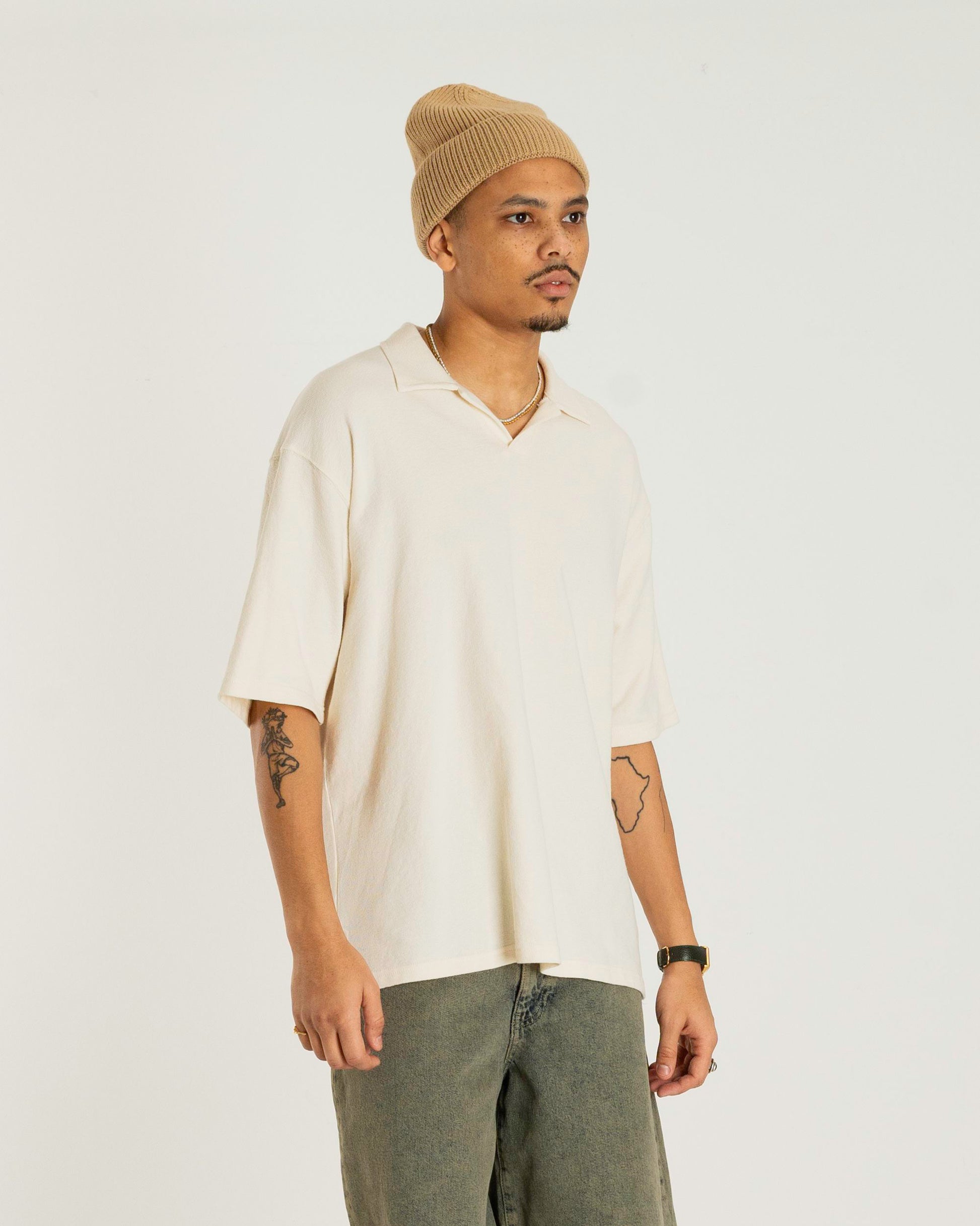 Woodbird WBMoul Terry Polo Shirts Off White