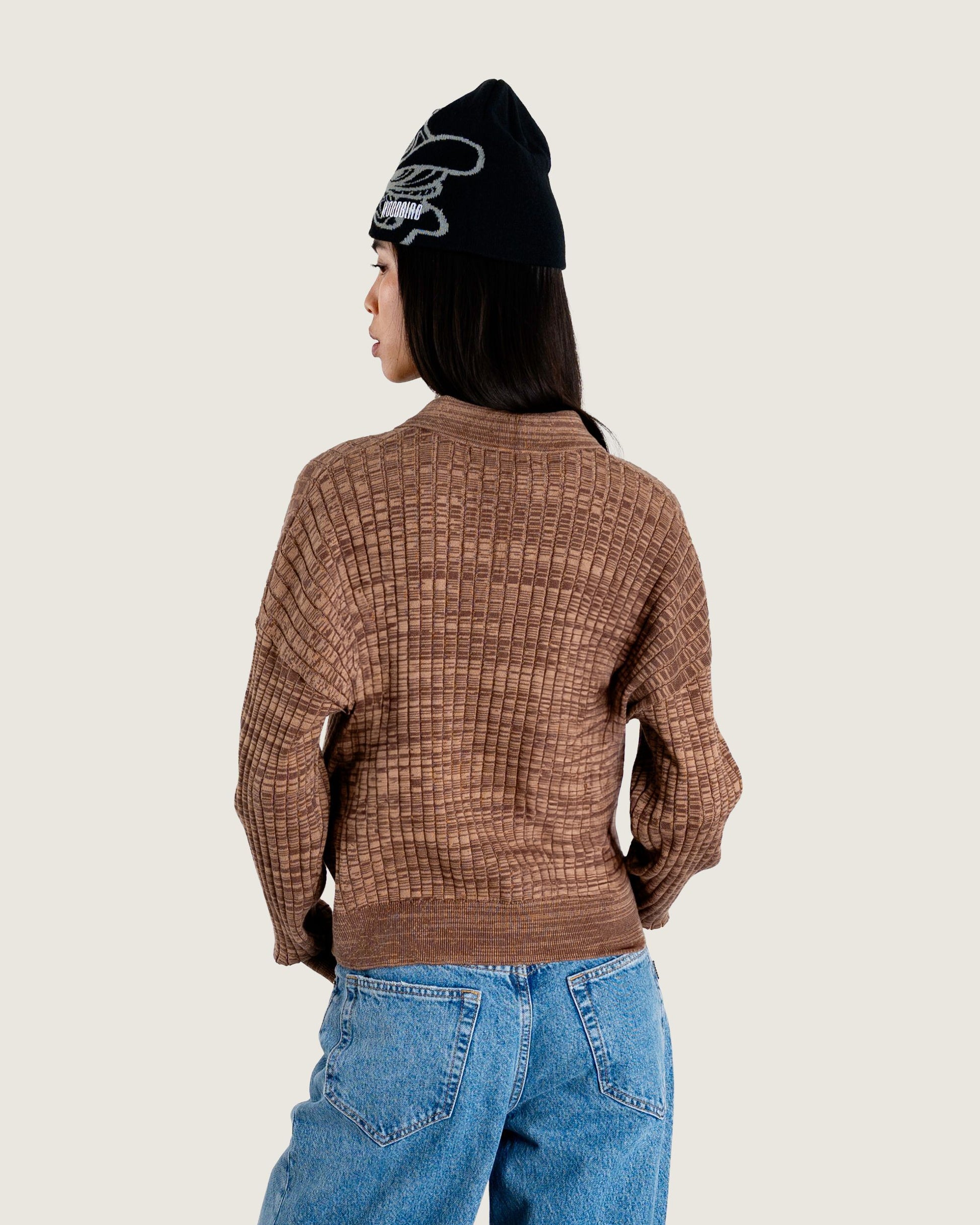 Woodbird Female WBMouls Knitted Polo Knits Dark Brown