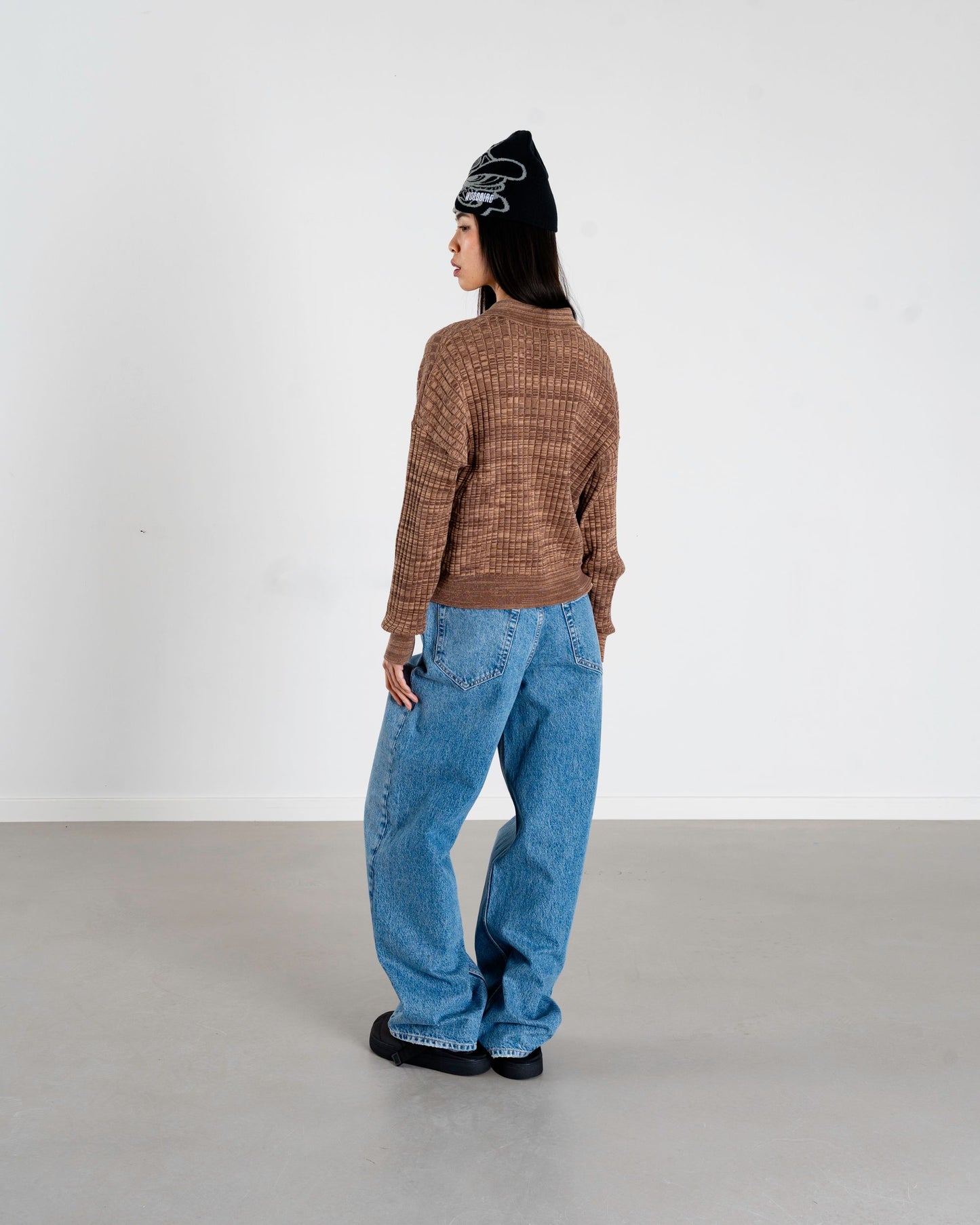 Woodbird Female WBMouls Knitted Polo Knits Dark Brown