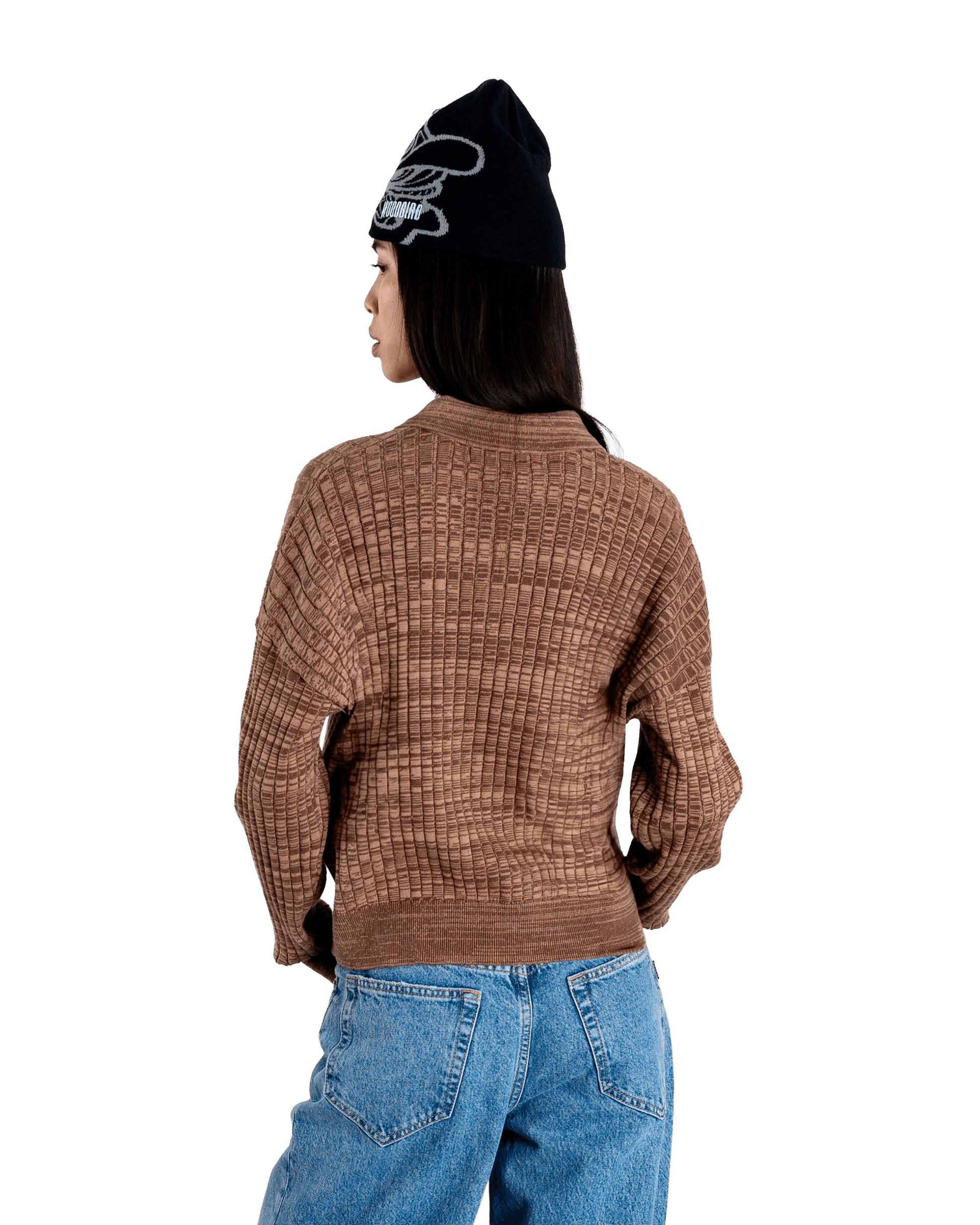 Woodbird Female WBMouls Knitted Polo Knits Dark Brown